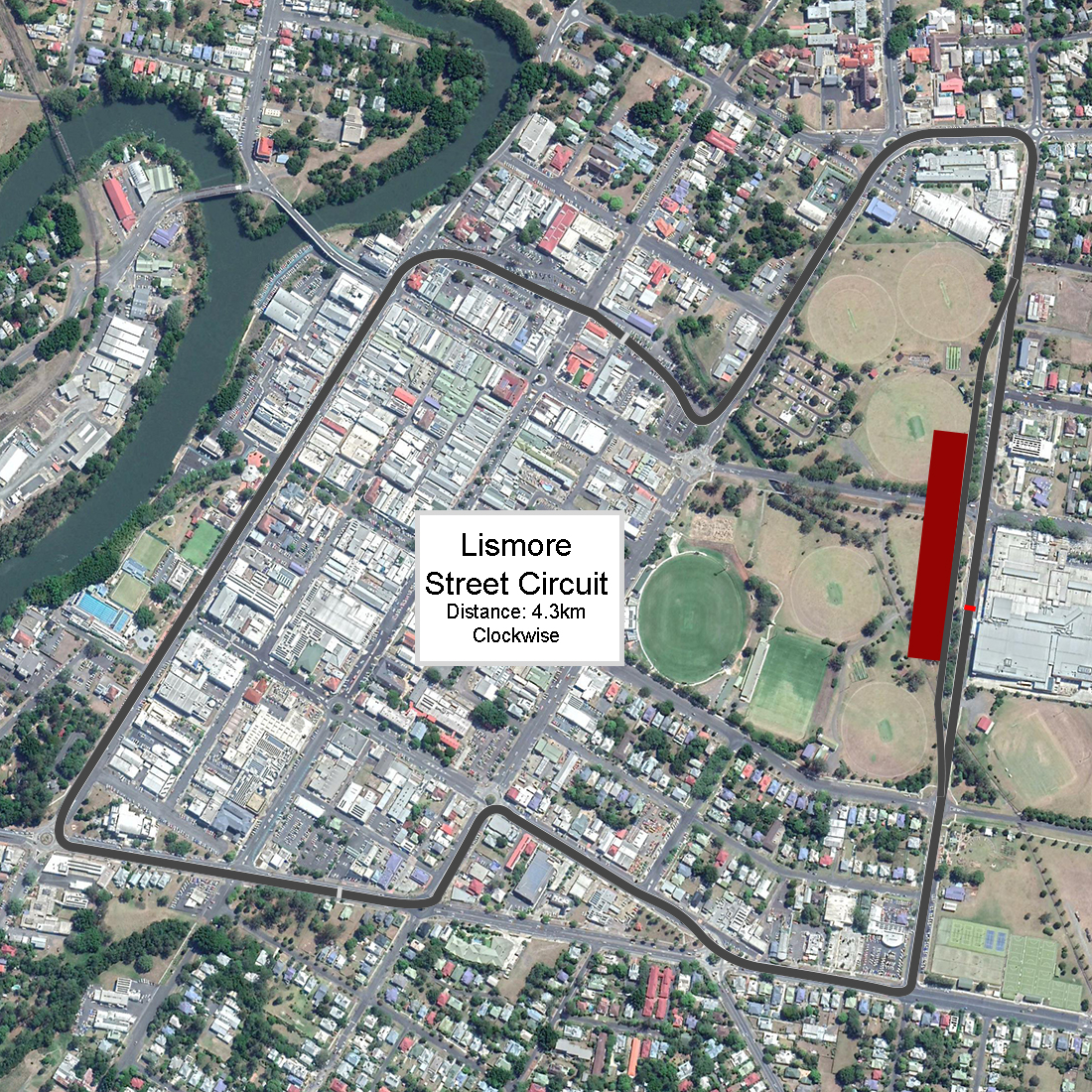 Lismore Street Circuit r/RaceTrackDesigns
