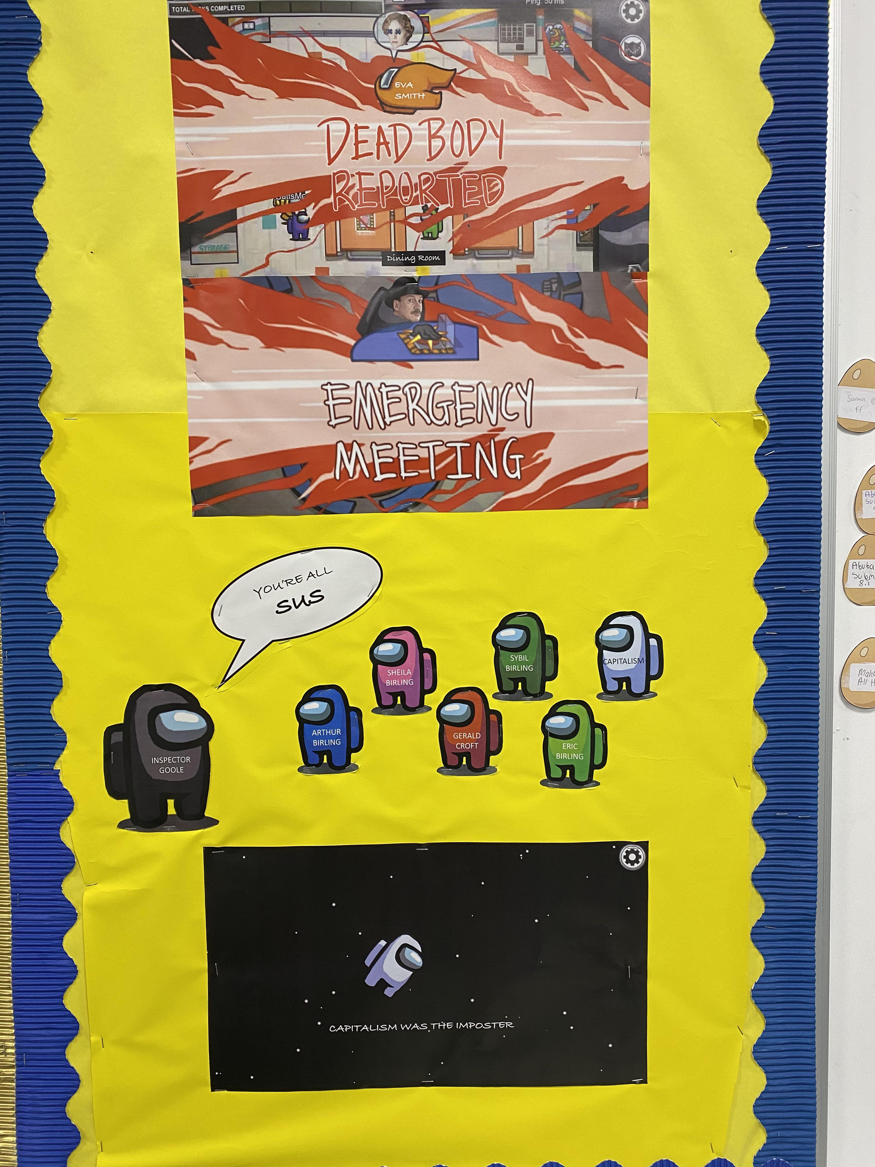An Inspector Calls / Among Us School Display r/AmongUs