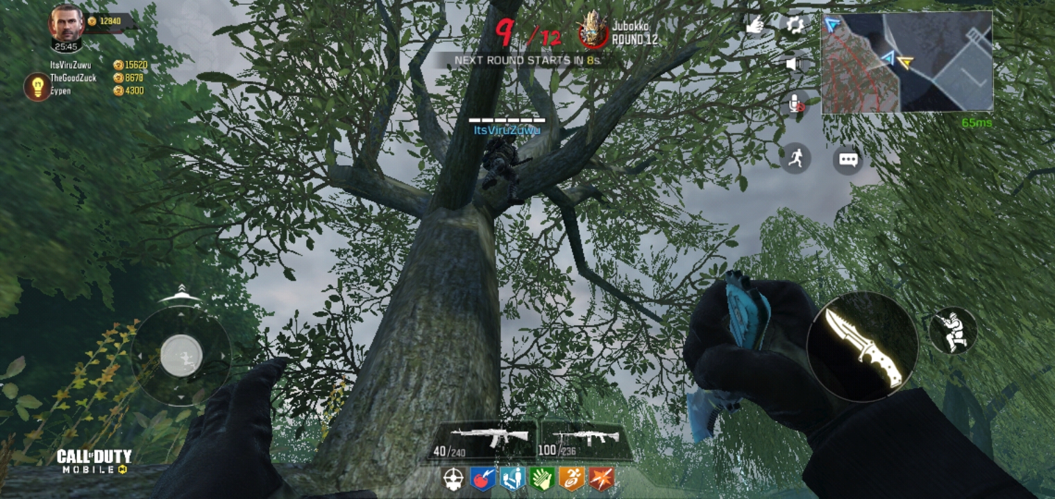 My friend climbed a tree in zombies r/CallOfDutyMobile