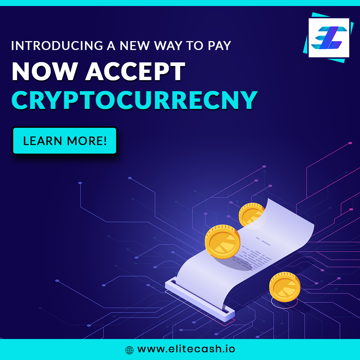 NOW ACCEPT CRYPTOCURRENCY r/elitecash_io