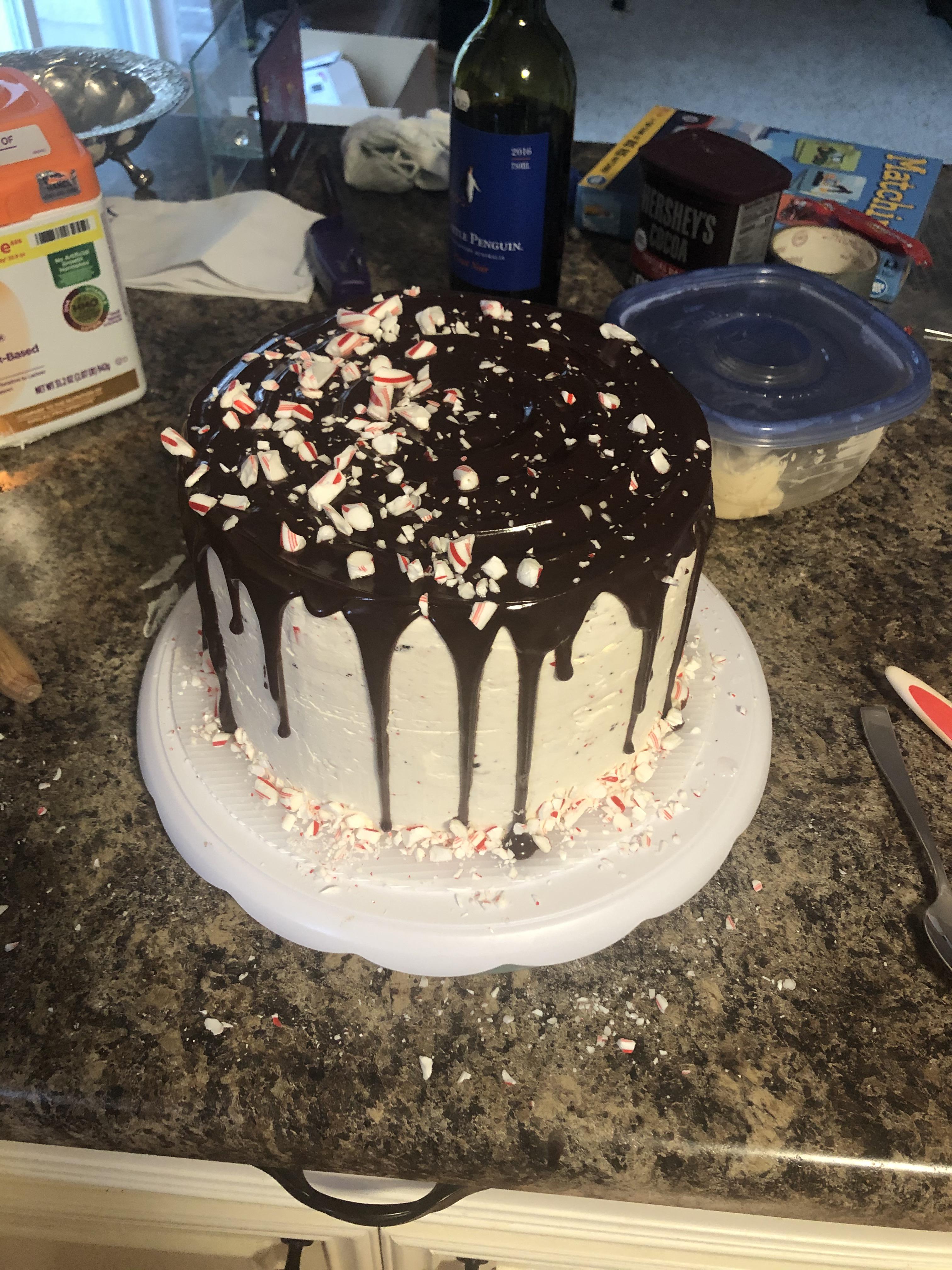 Candy Cane Crunch Cake r/Baking