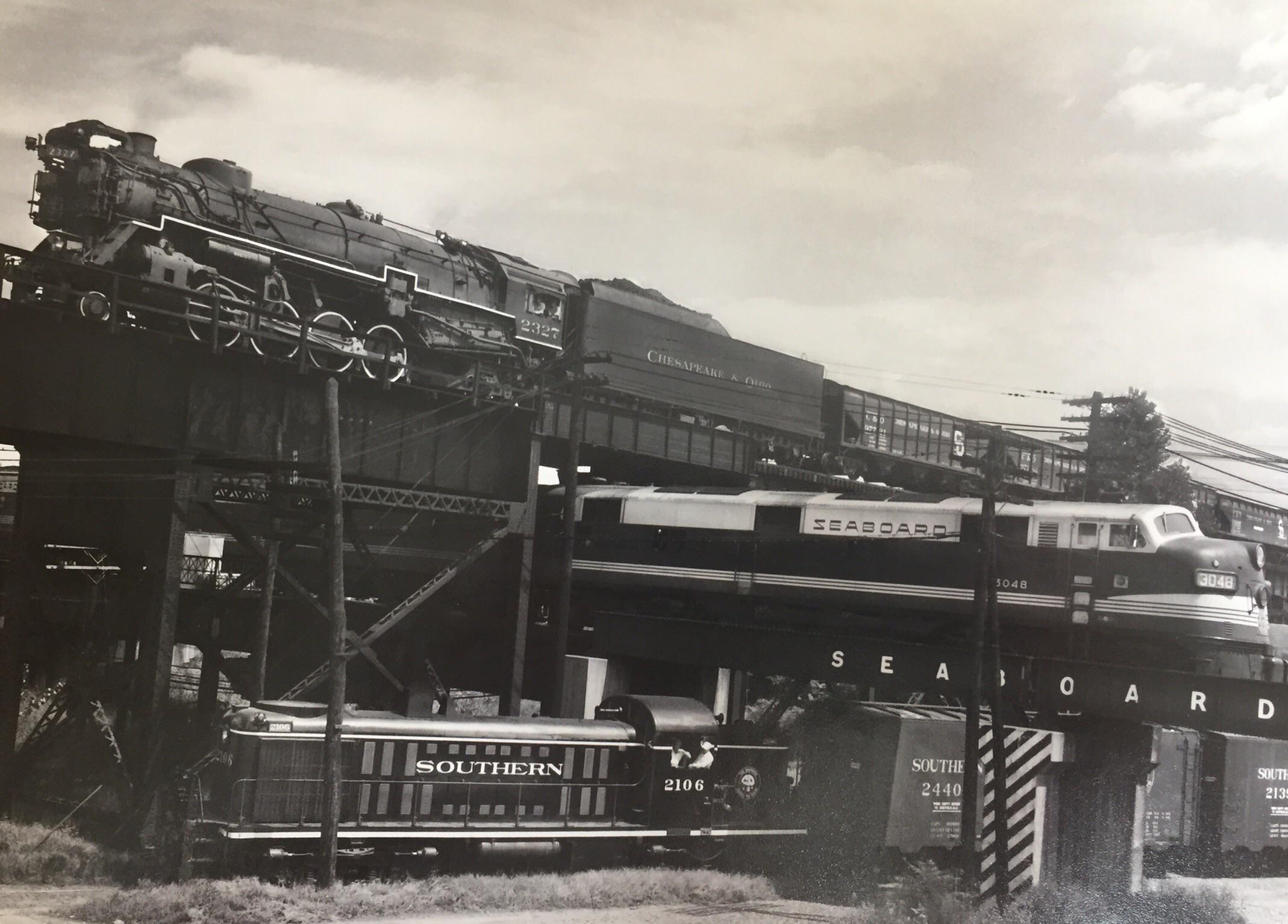 I see today we’re featuring the Triple Crossing in Richmond, Virginia. Here’s a 1949 photo from