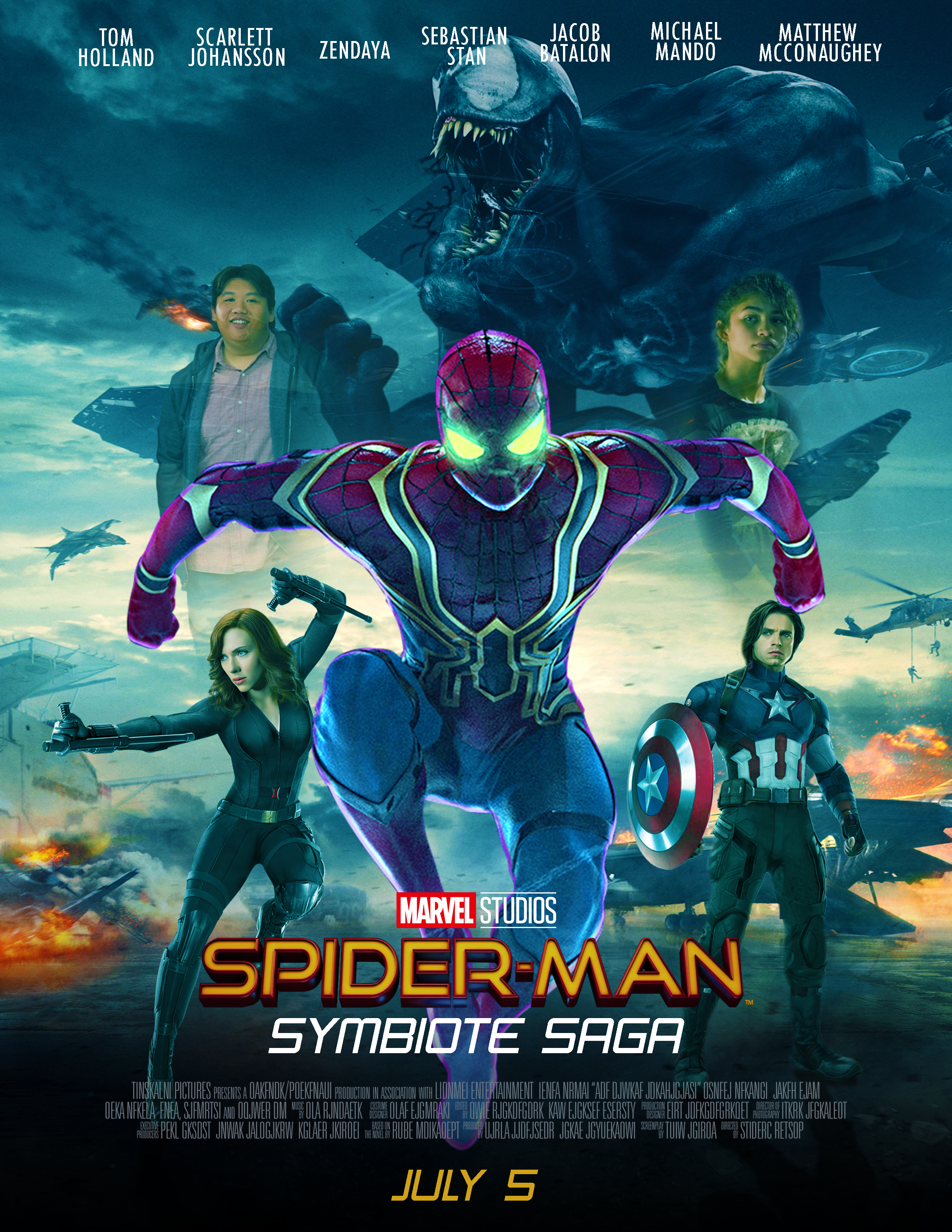 Some SpiderMan Sequel Concept Poster I made marvelstudios