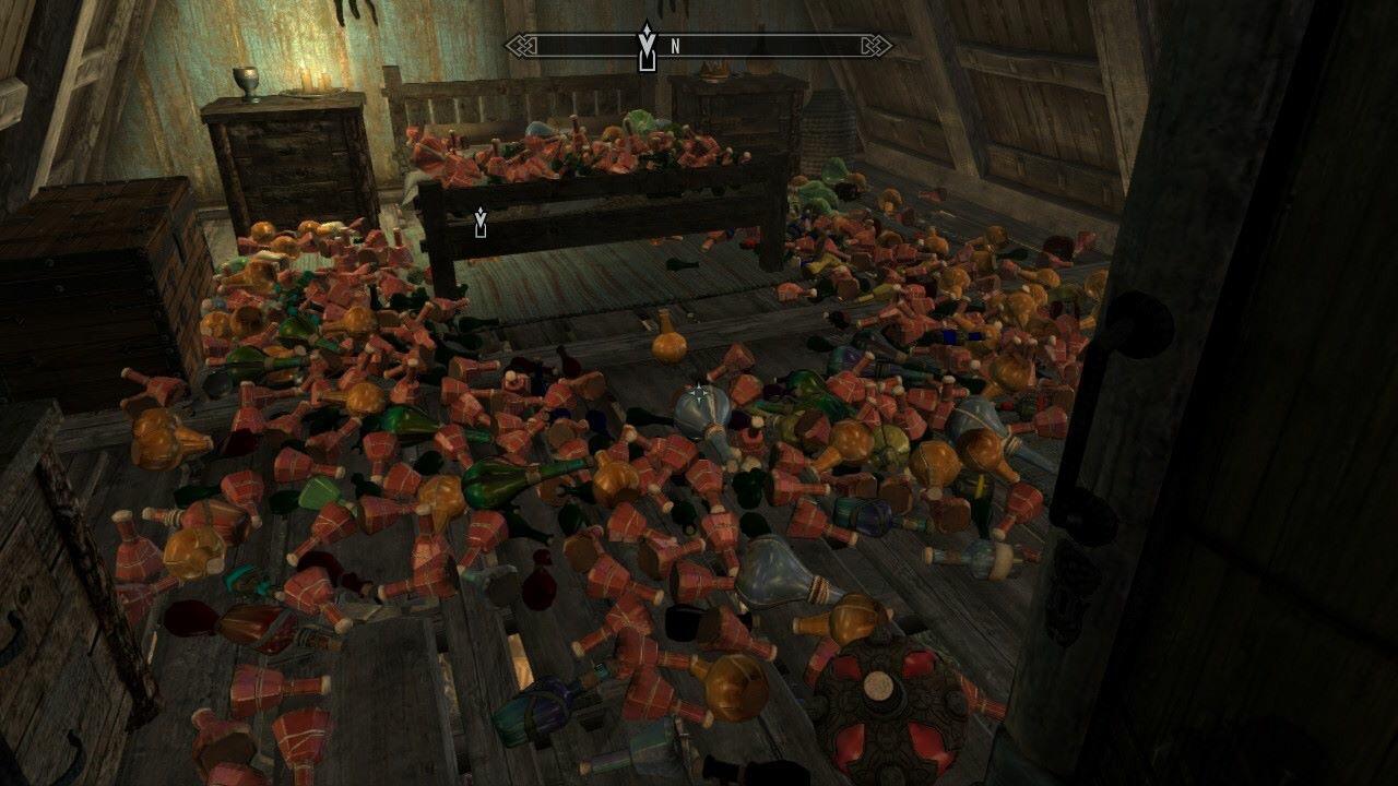 Aftermath of leveling alchemy... skyrim