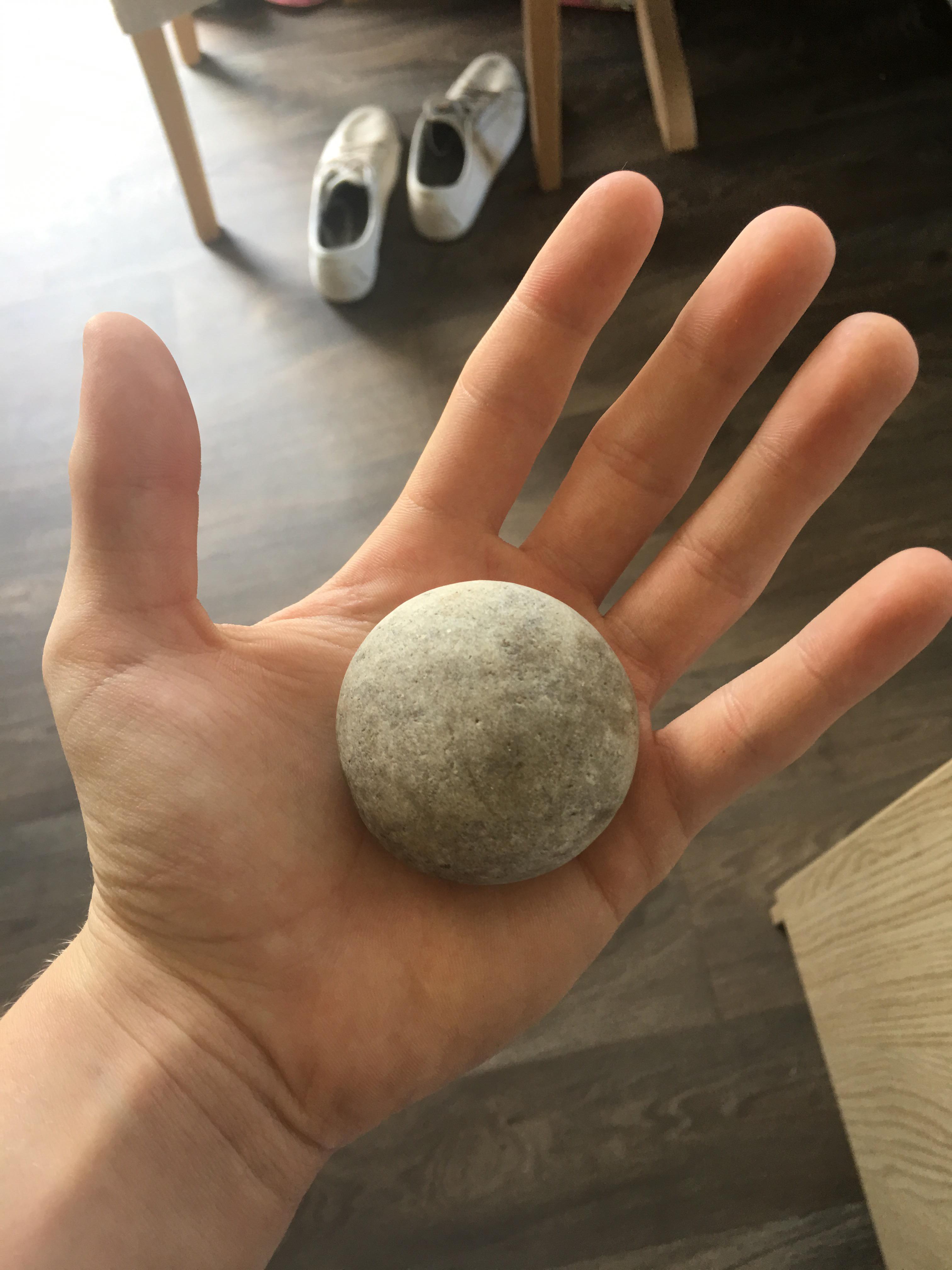 I found a stone that’s perfectly spherical and looks like the moon r