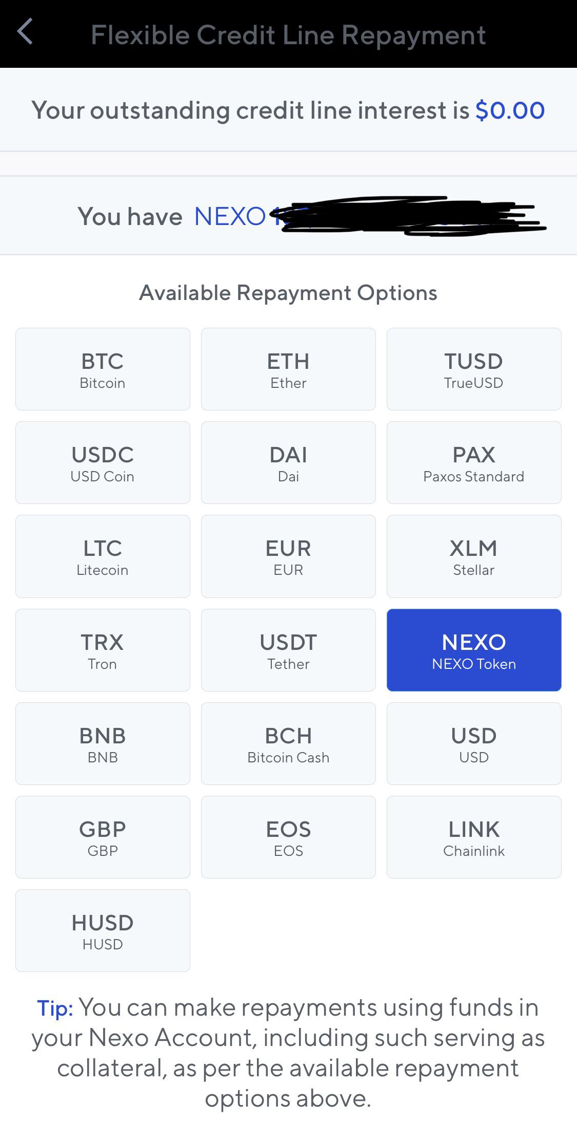 What the hell does “outstanding credit line interest” mean? r/Nexo