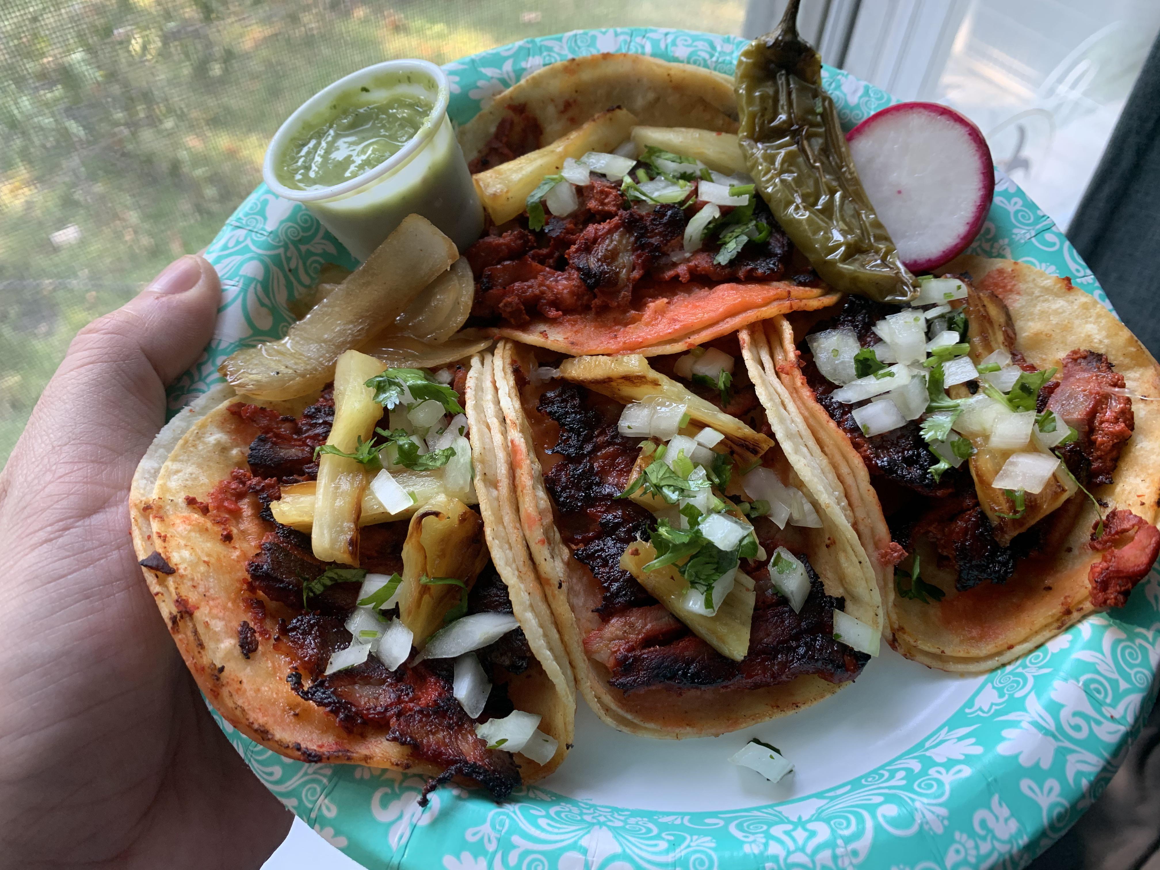 New taco place with real Al Pastor Trompo! The rotating gyro for those