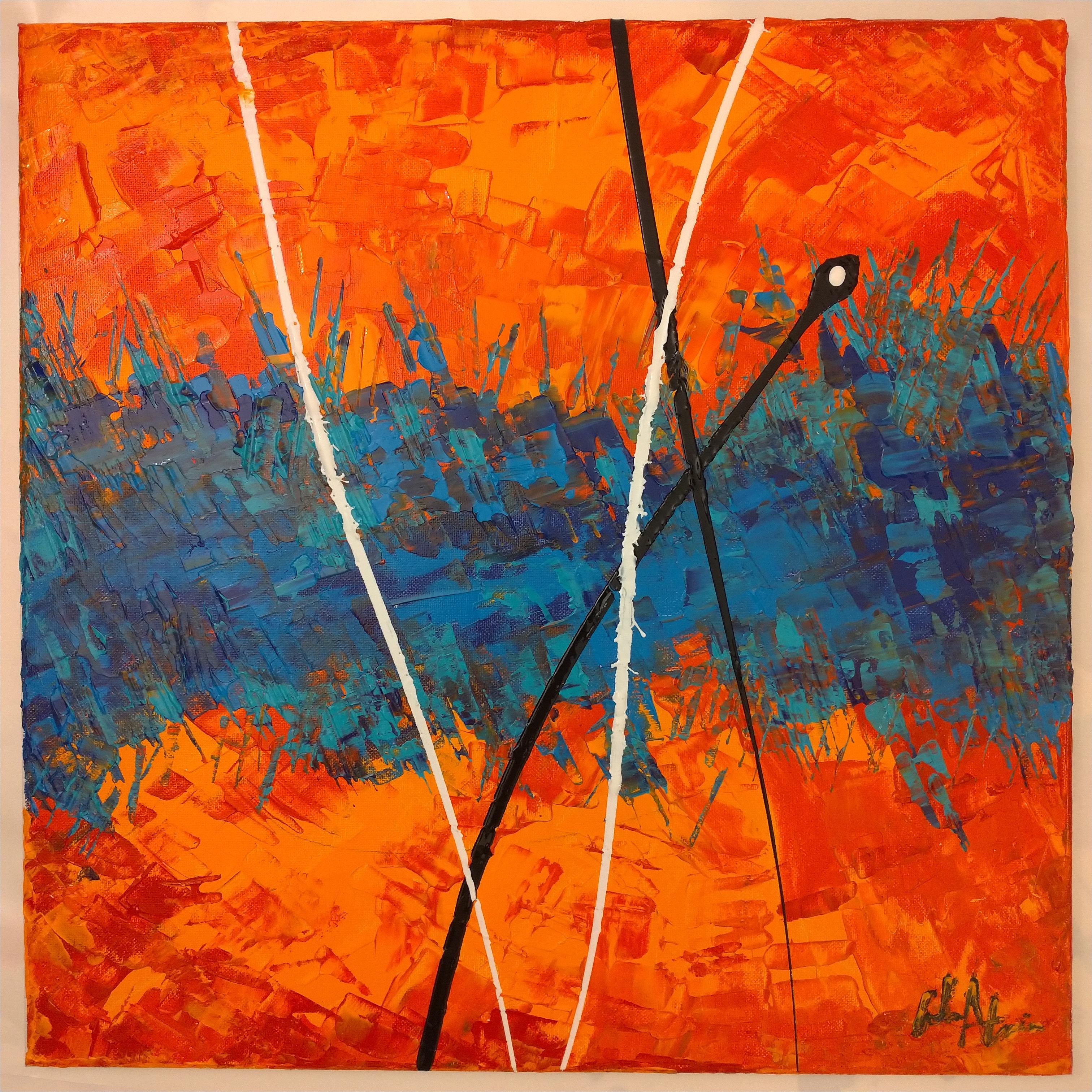 Divided, Acrylic on canvas, 50x50cm r/Art