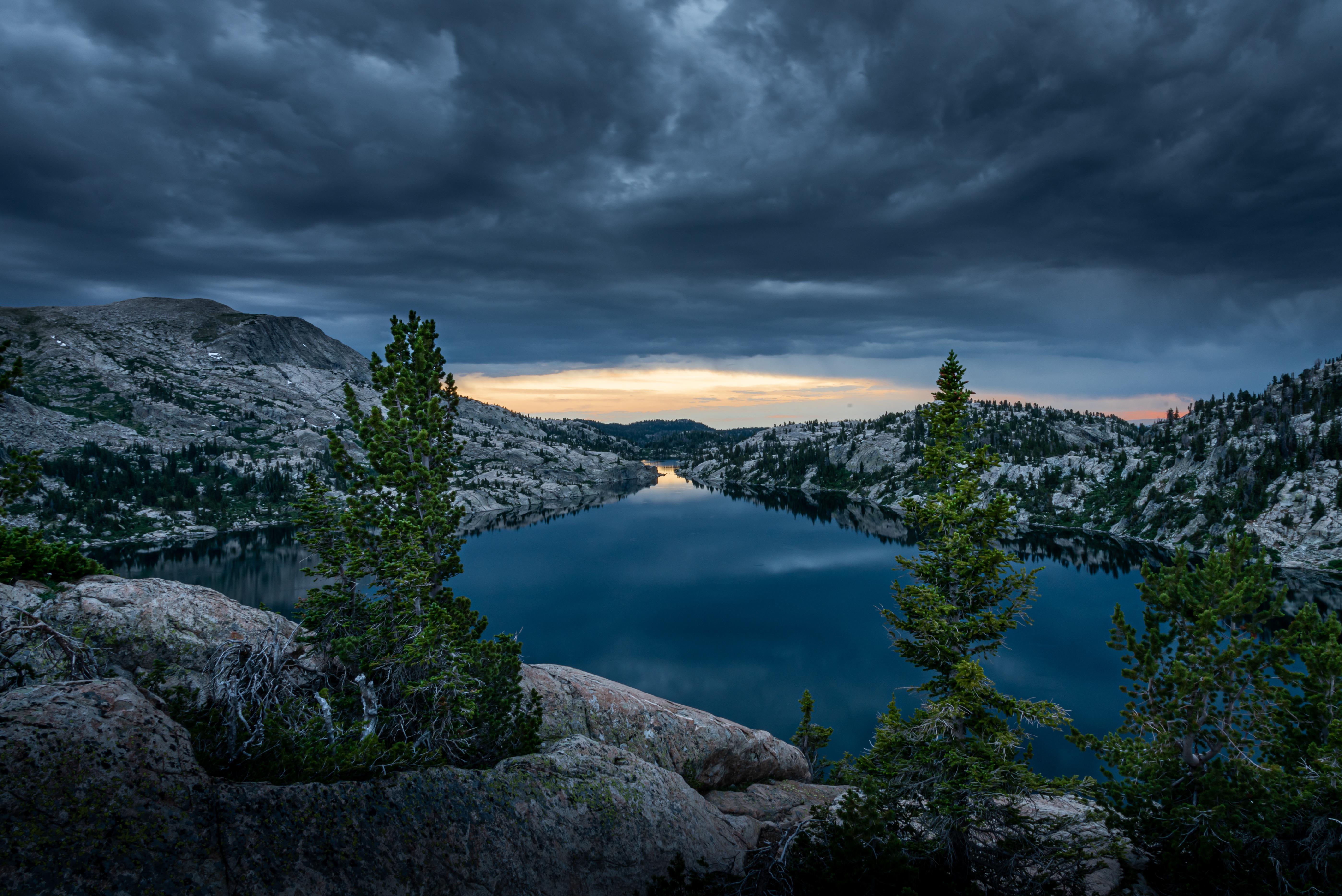Seneca Lake, Wind River Range, Wy. I took this photo right before getting hammered by a