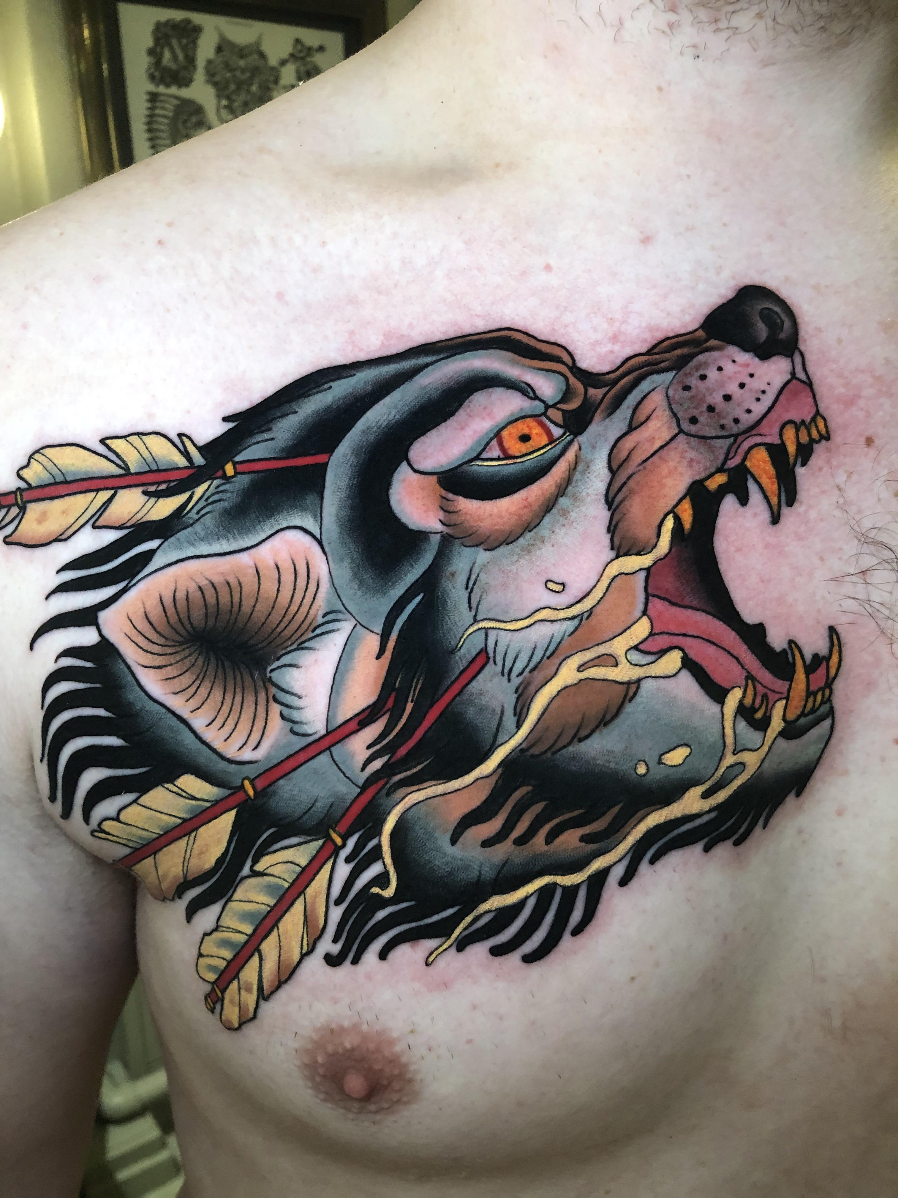 Wolfy done at bright side tattoo Copenhagen by kest234 r/tattoo