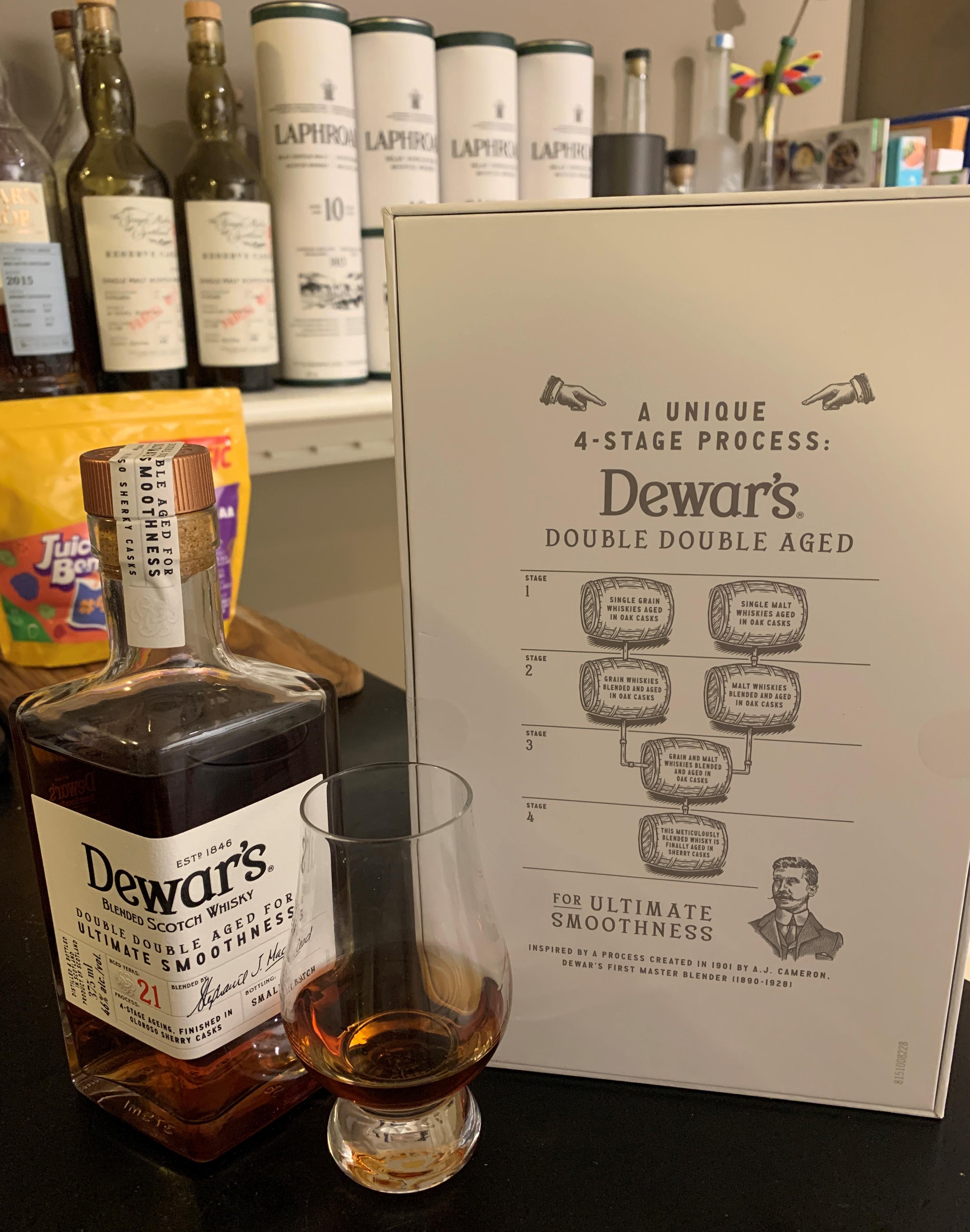 Review 62 Dewar’s 21 year Double Double blend 46 r/Scotch
