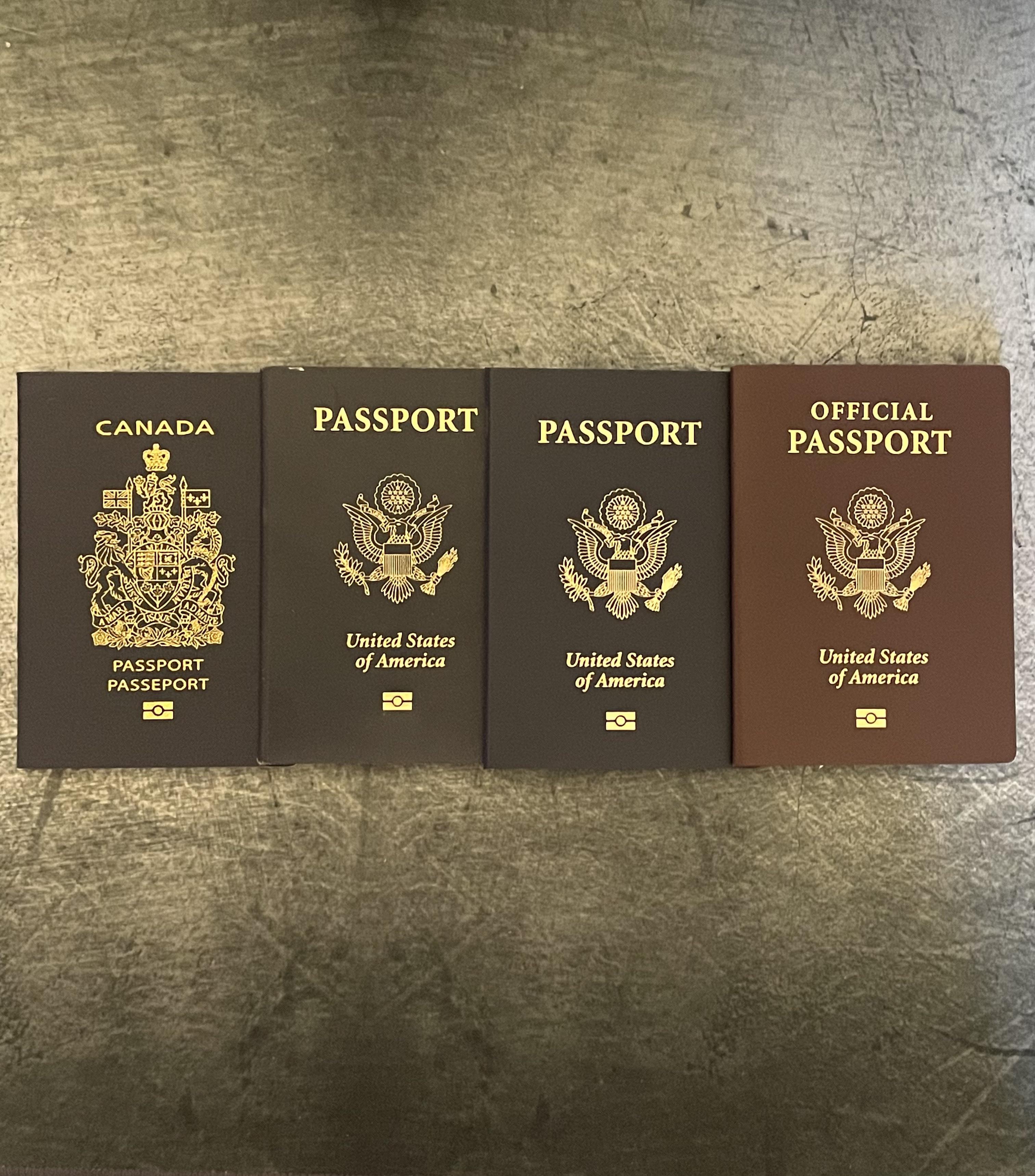 My Passport Collection Dual US/Canadian citizen, and US Military Vet