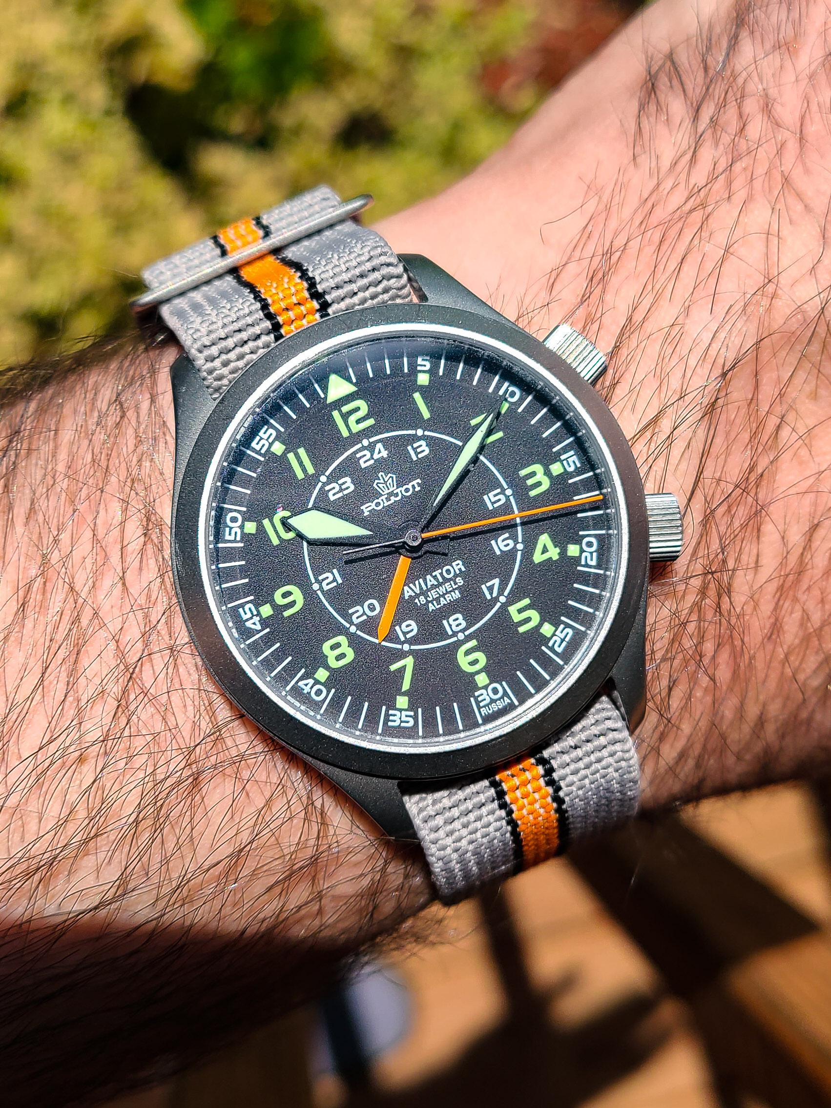 [Poljot Aviator Mechanical Alarm] Rolling with the dual crown Poljot