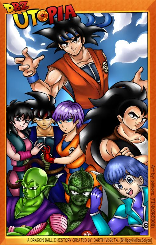 Cover for my Dragonball Utopia fanfic by pinkore008 r/dbz