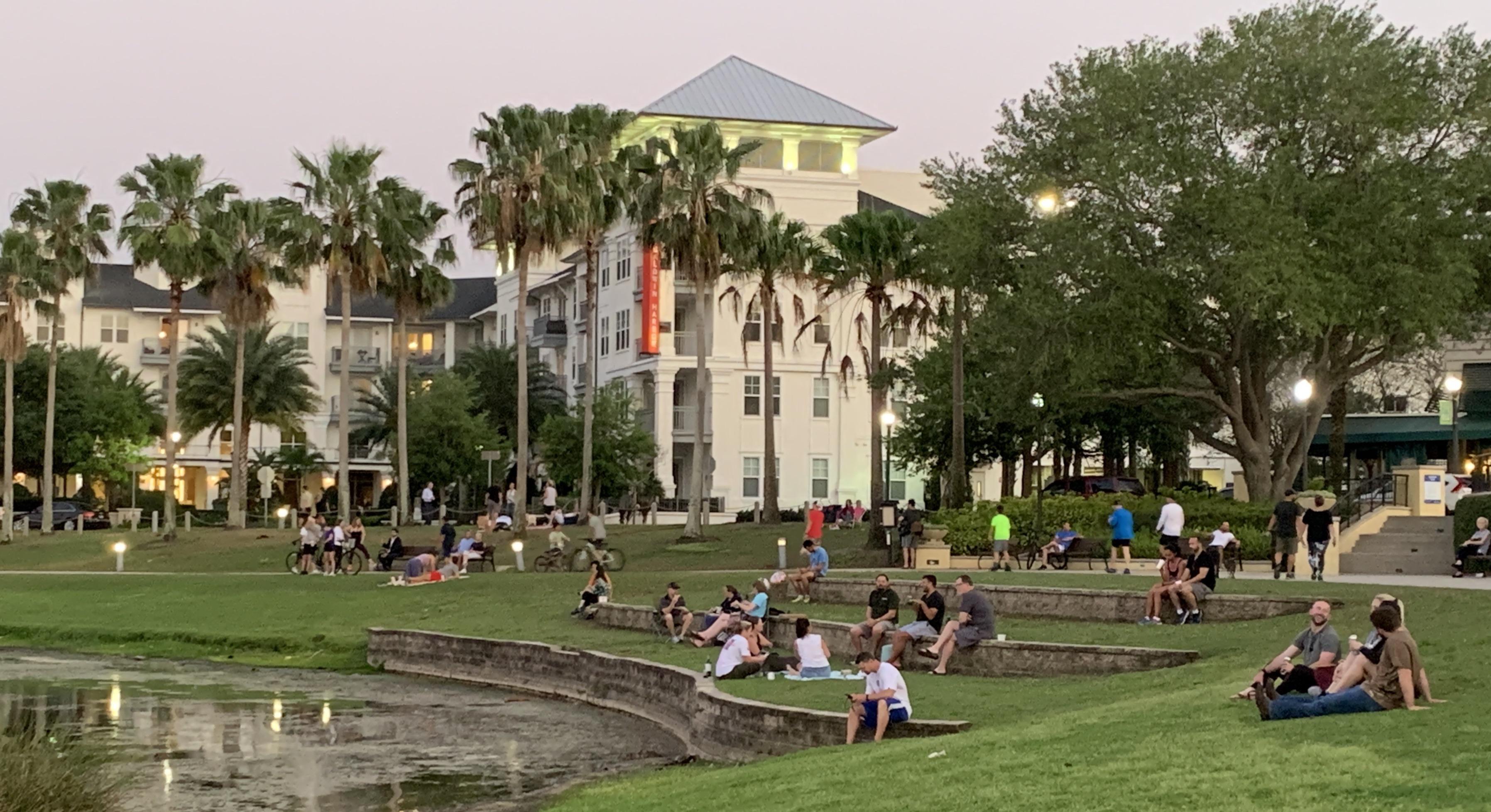 Baldwin Park, Orlando, Thursday evening, March 26, 2020