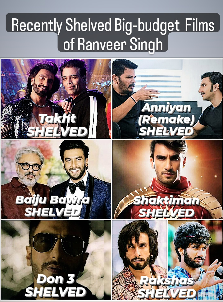 Ranveer Singh's recently shelved movies. Why is he always the common