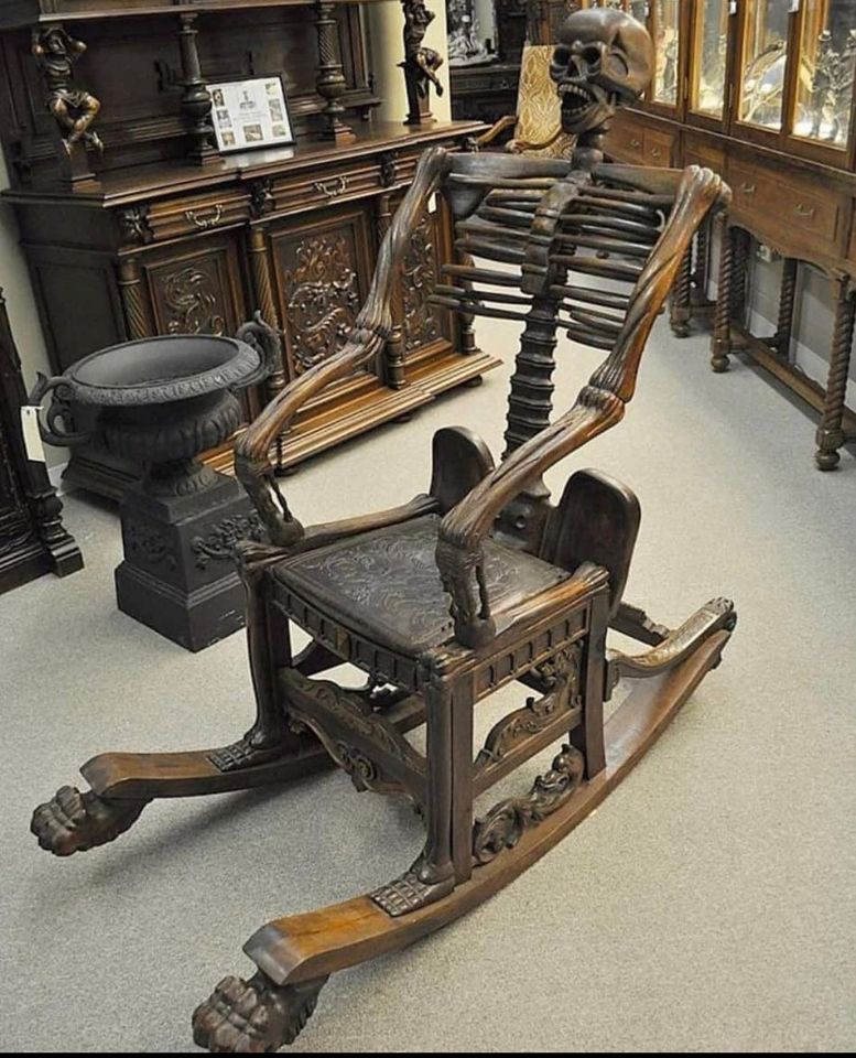 This Skeleton Rocking Chair r/Damnthatsinteresting