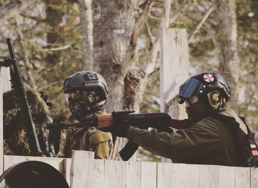 CONTACT! IN THE TREELINE! Picture of myself (with AK) from our game on