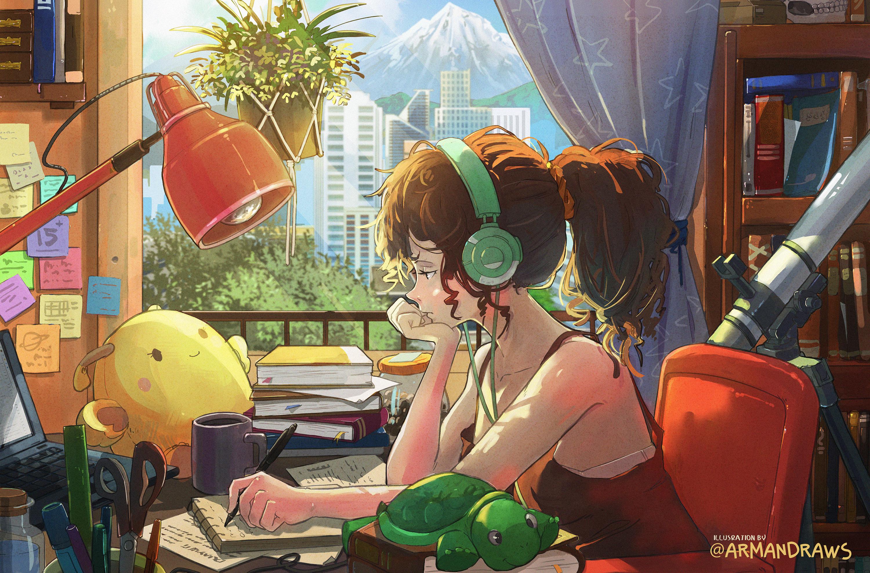 Custom Lofi Girl Commissioned Artwork r/DigitalArt