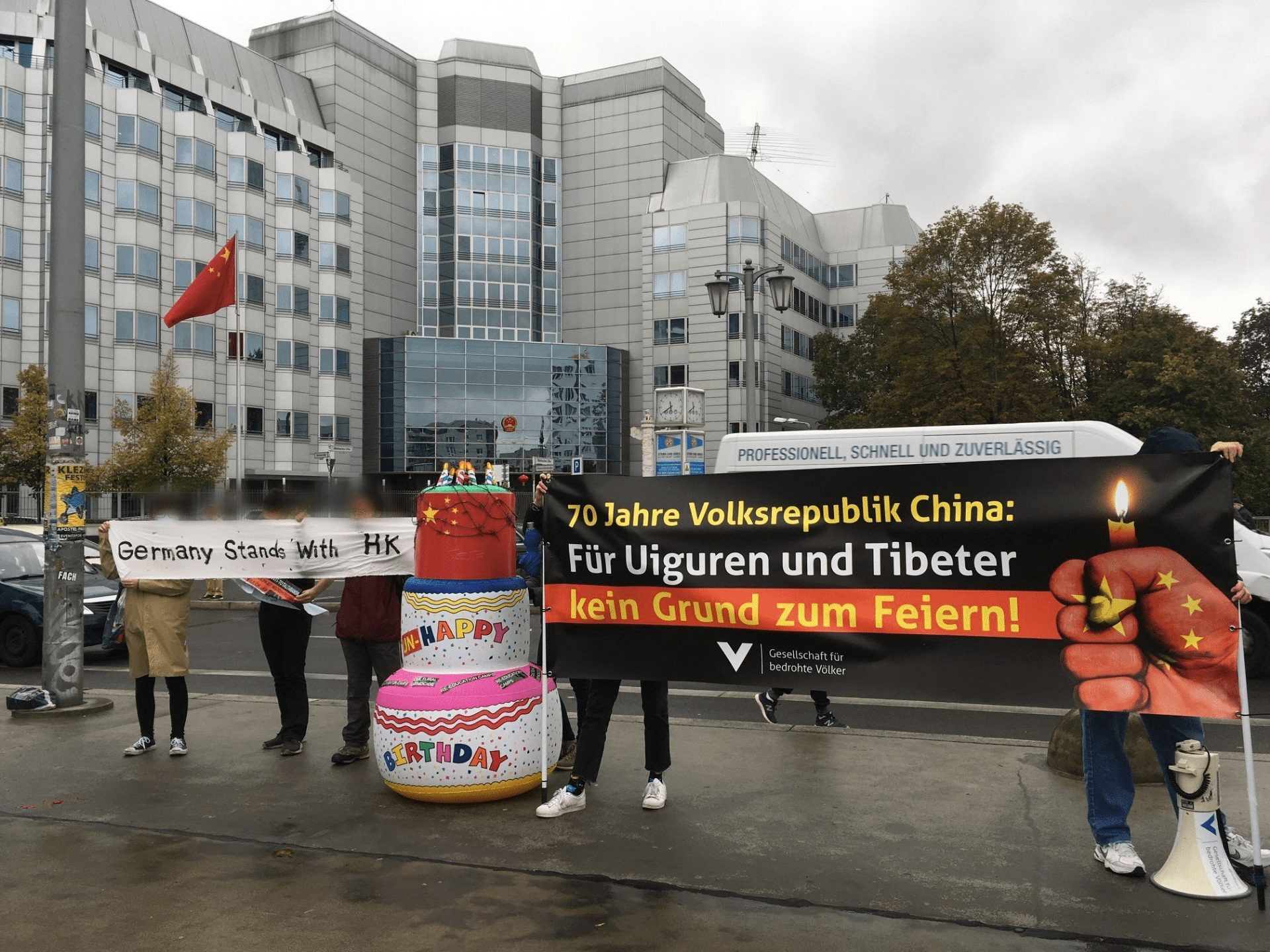 Germany Stands with Hong Kong. In front of the Chinese Embassy in