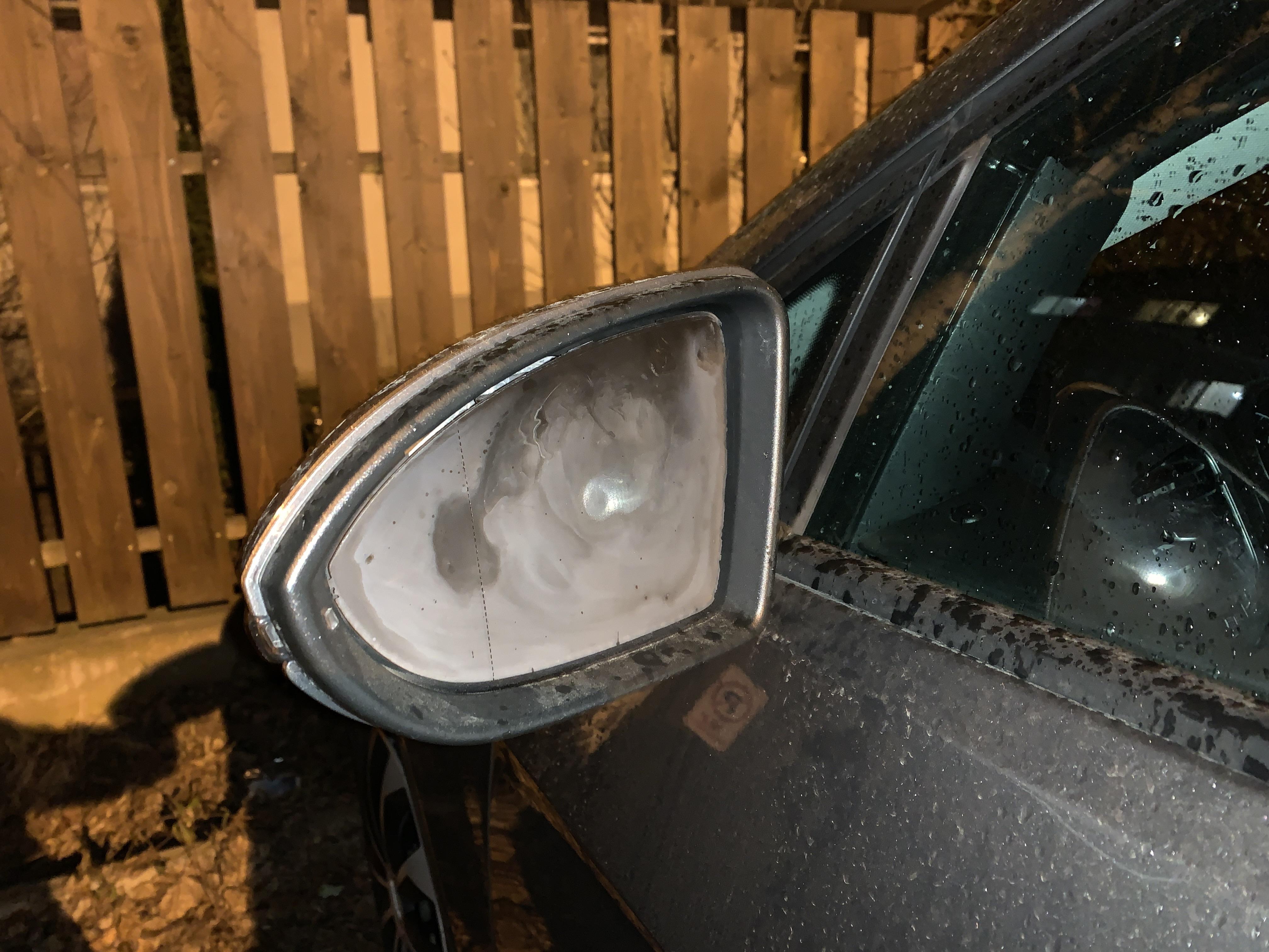 The lift side mirror fell out from the case and broke to picies. How can I fix it at home? Do I