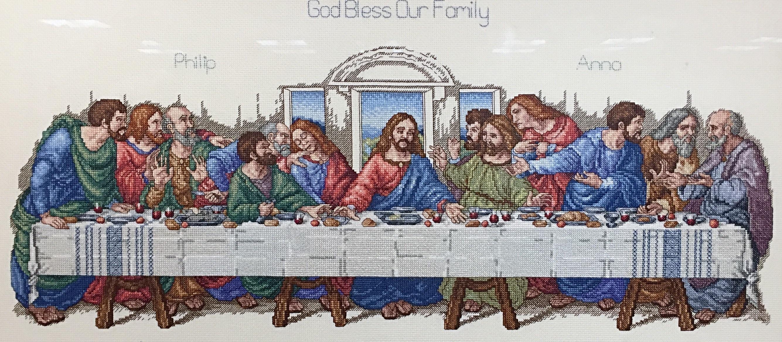 [FO] Leonardo da Vinci's fresco "The Last Supper" Counted Cross Stitch