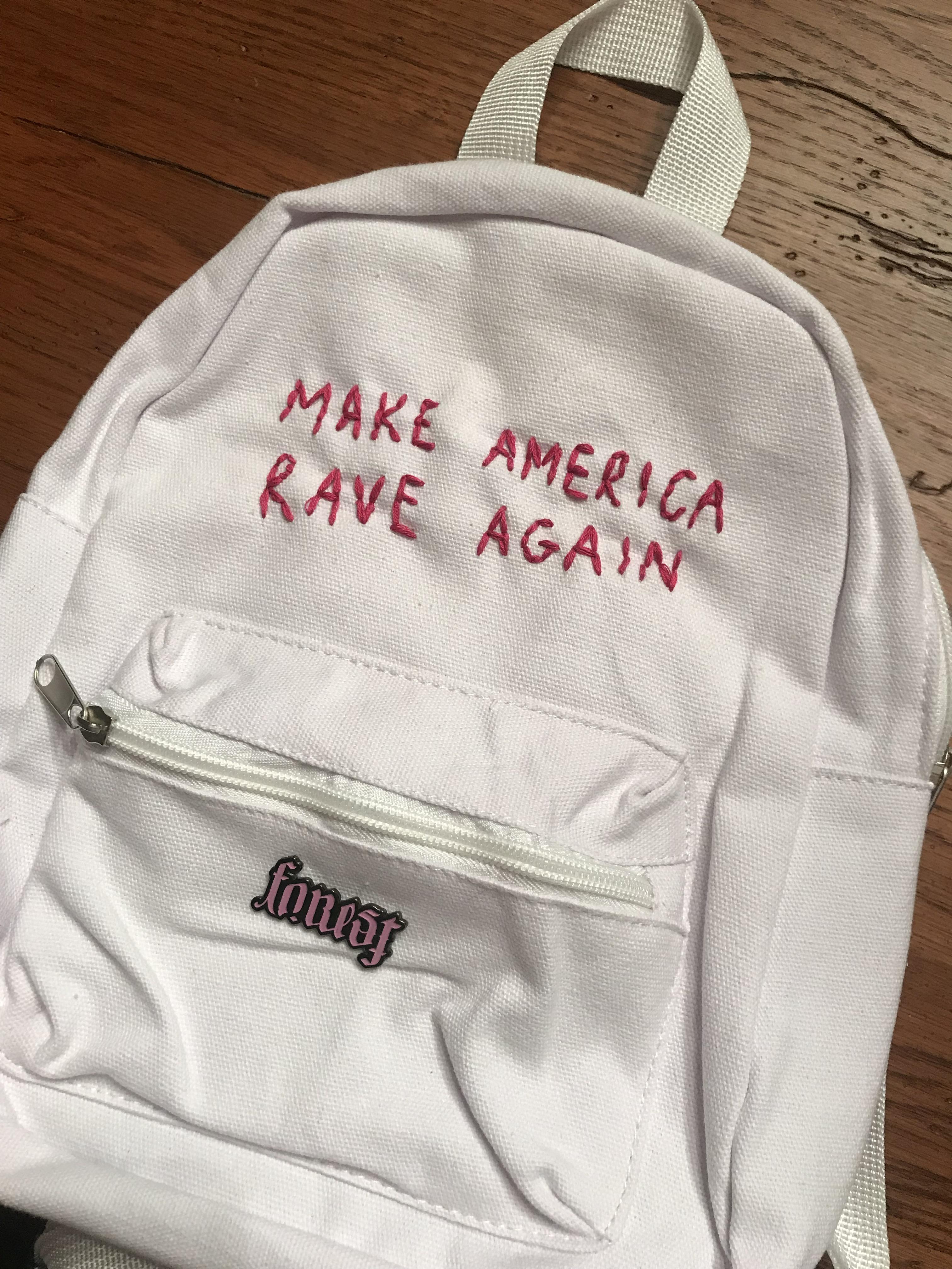 embroidered my tiny backpack so unbelievably excited for wknd 1 r