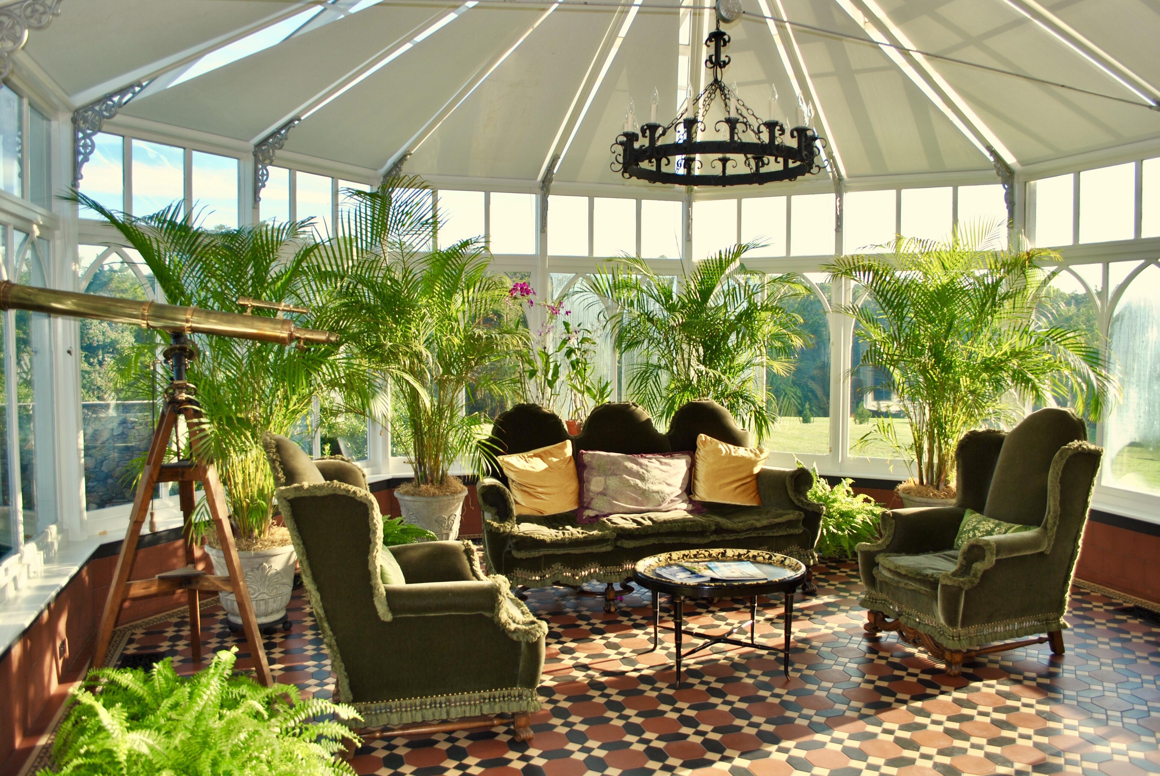 Reading room with 180 degree view of rolling fields RoomPorn