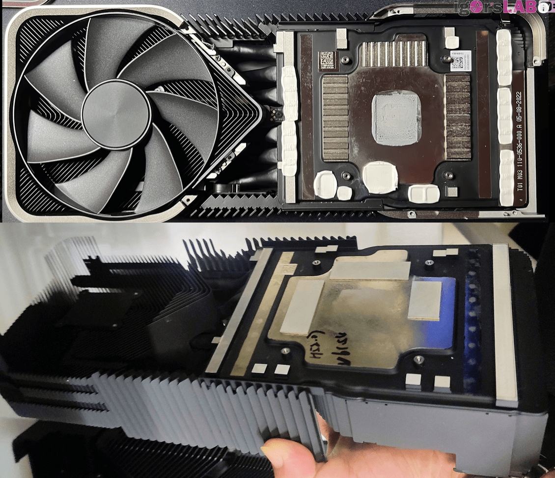 4090FE heatsink leak (May 17th) vs. Actual heatsink r/AfterBeforeWhatever