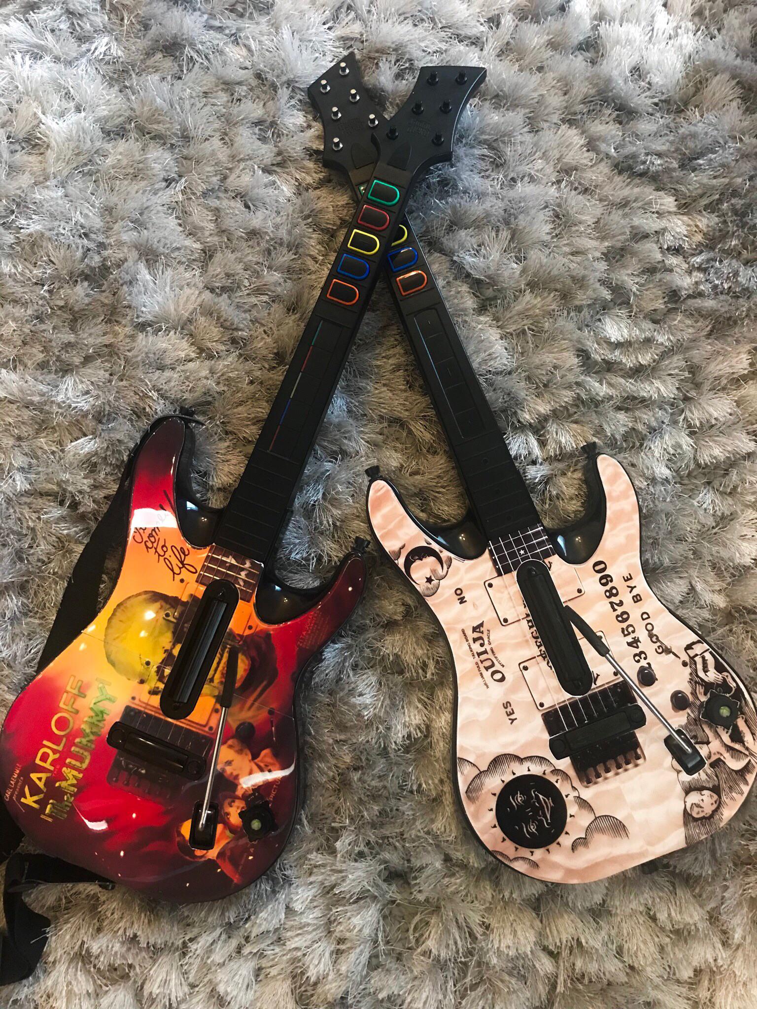 This dude made skins of Kirk's guitars for his Guitar Hero controllers