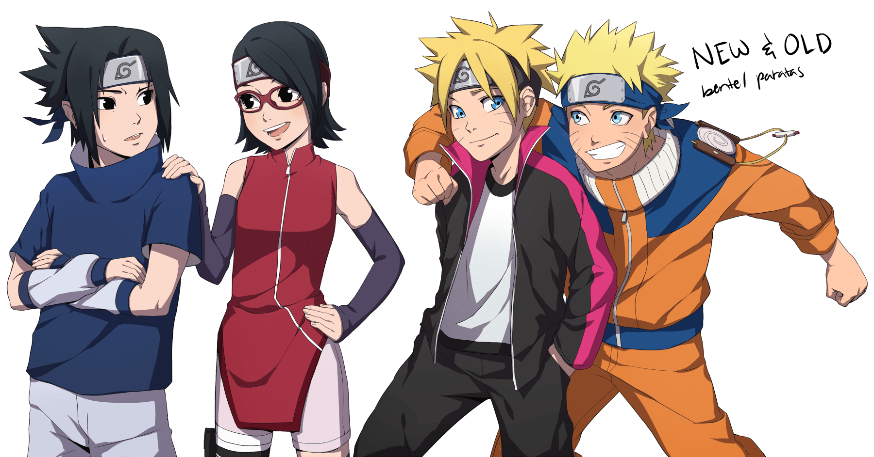 my fan art of New meeting Old Generation! Naruto
