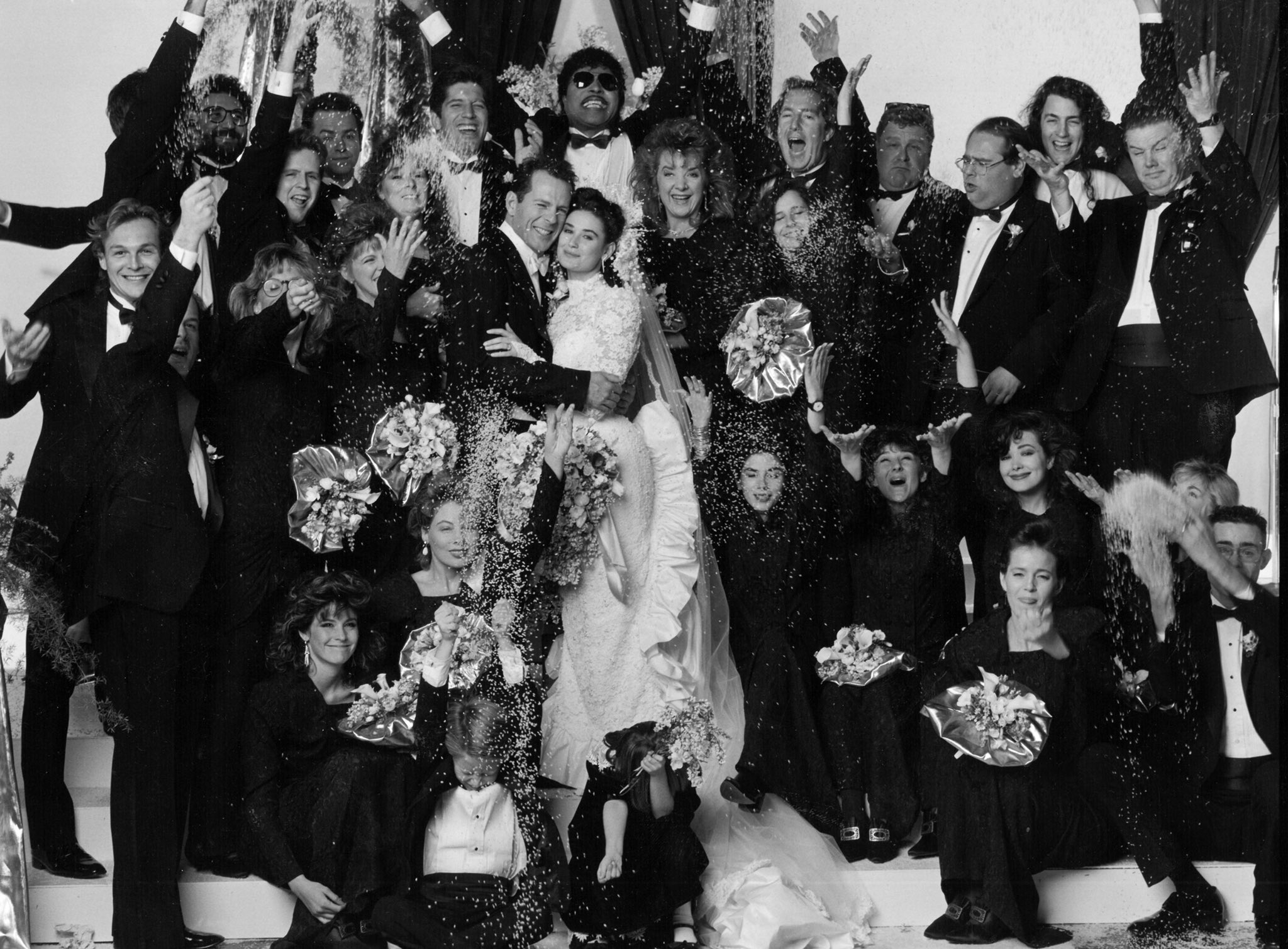 Demi Moore and Bruce Willis 1987 wedding with Little Richard