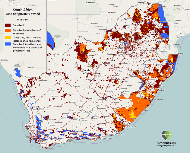 Map of State owned Land in South Africa r/southafrica