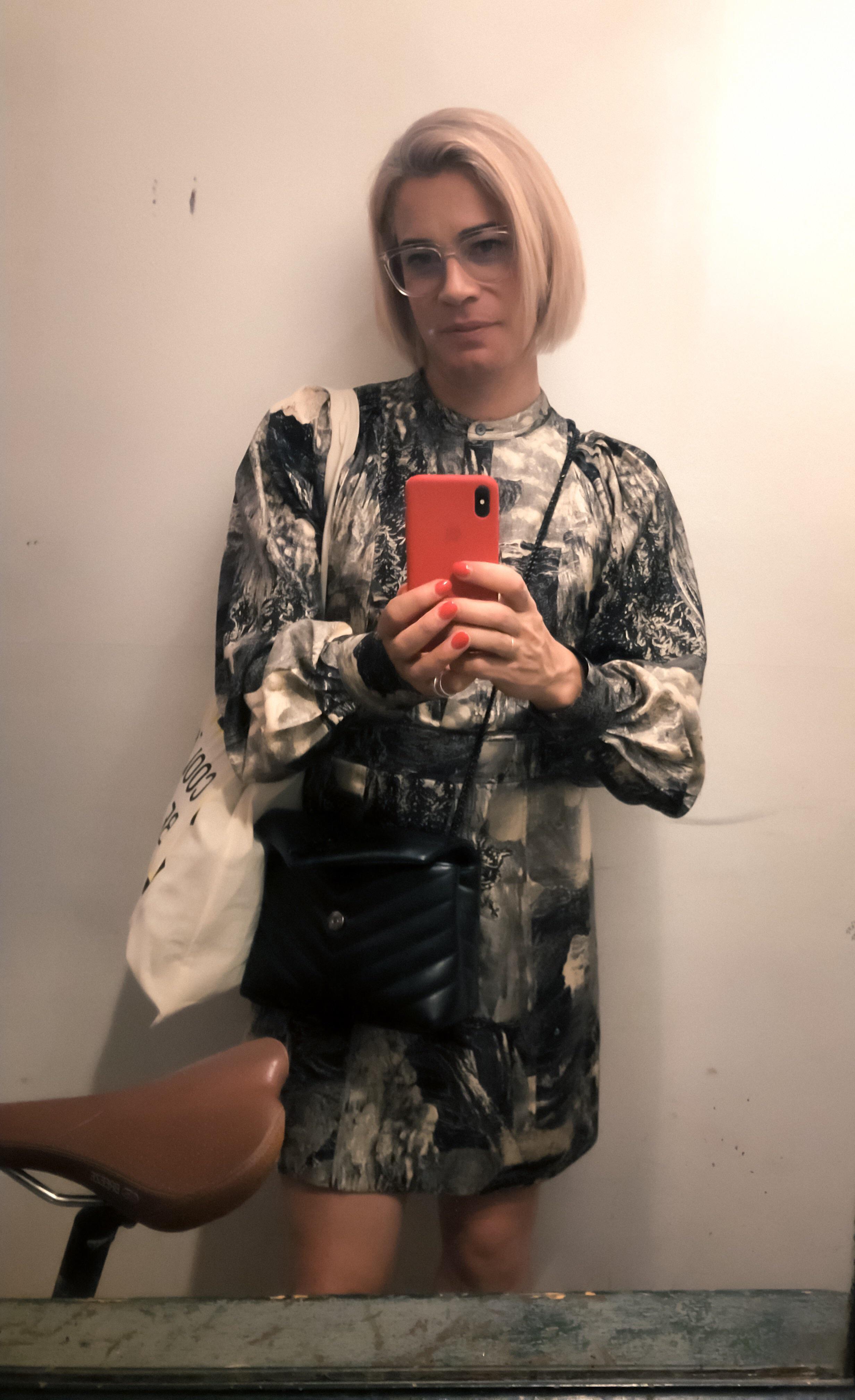 Work party tonight in a great dress and strappy heels. I totally rocked