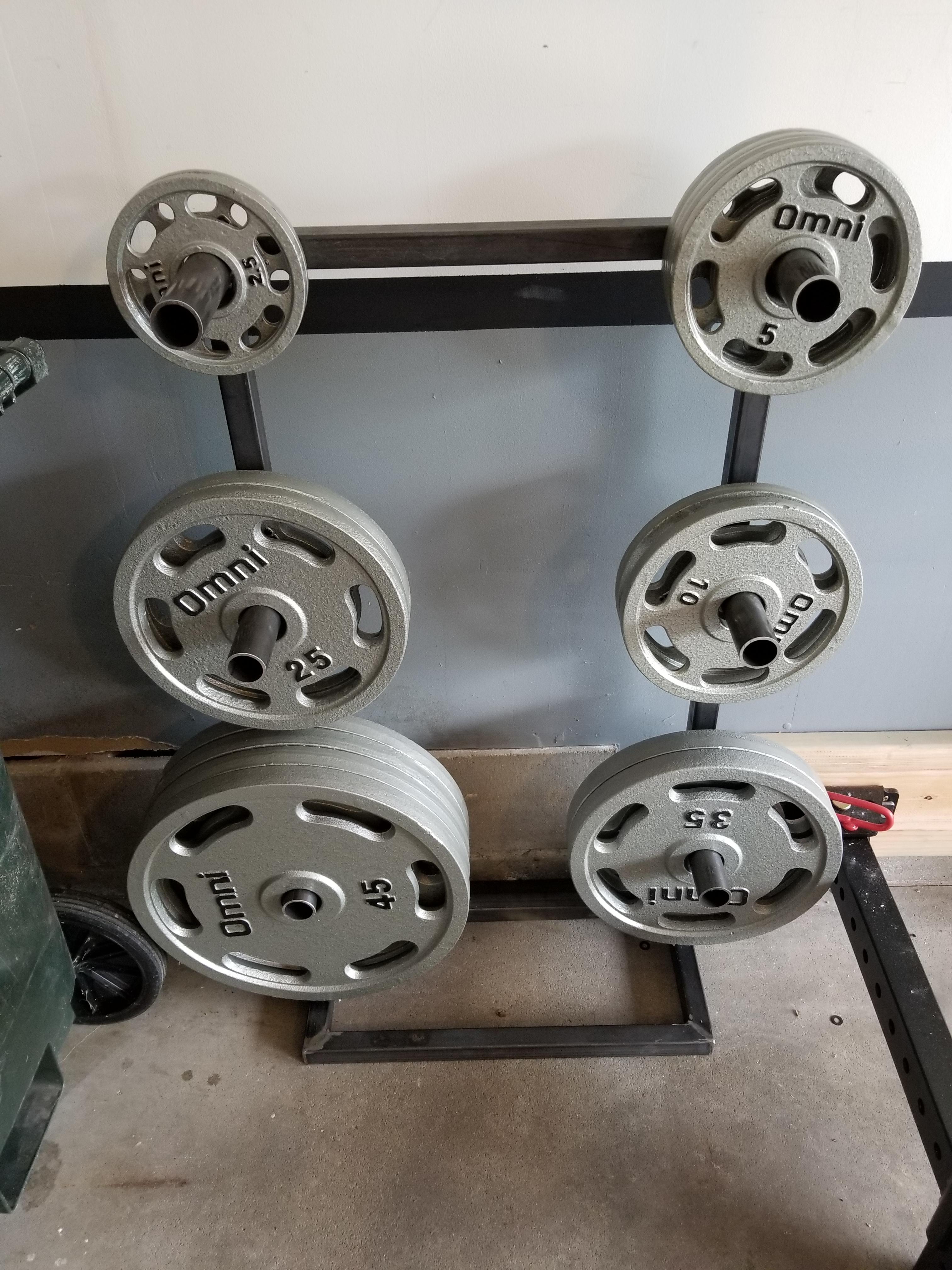 Made up a one sided weight tree. r/homegym