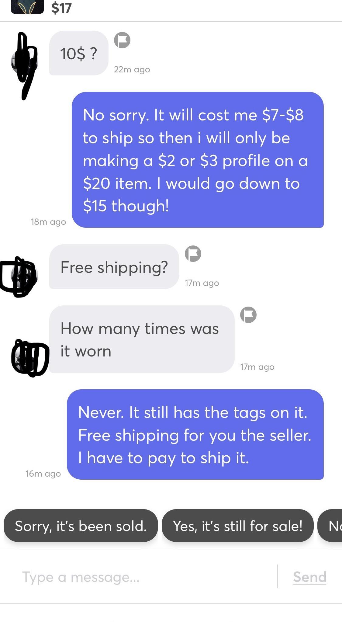 Free shipping means free shipping for both seller and buyer! ))) r