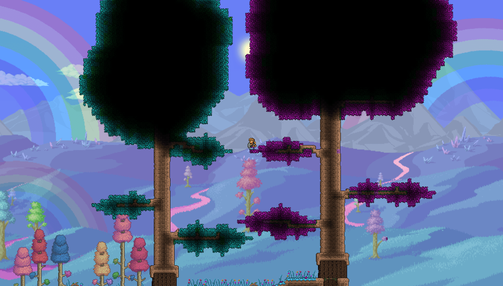 hallow spawned near the living wood trees so I painted the leaves to