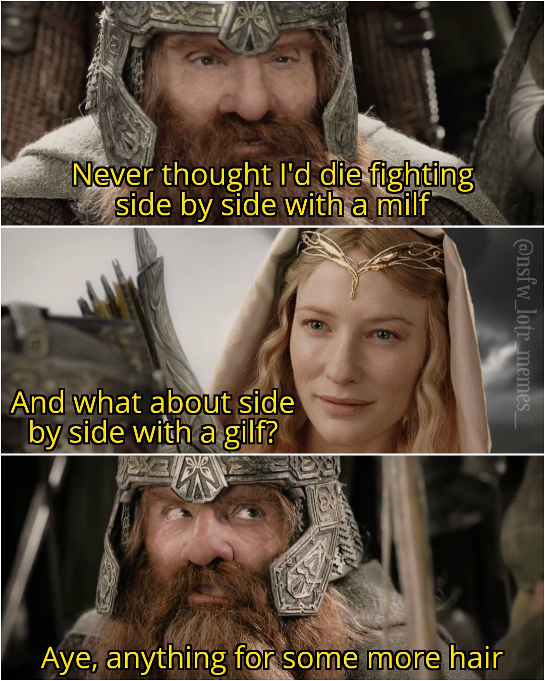 Gimli is a FREAK lotrmemes