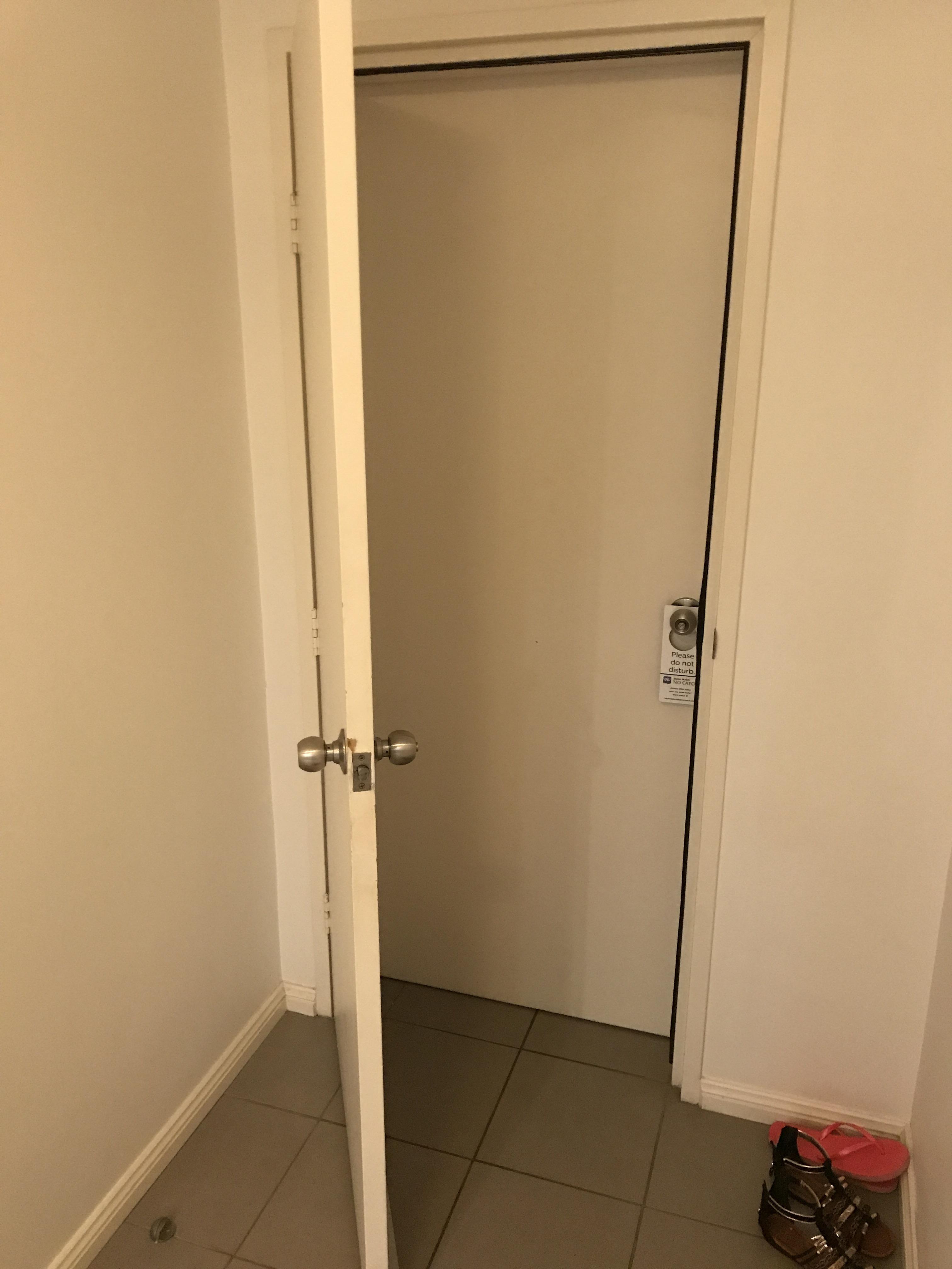 My brothers bedroom in his apartment has two doors r/mildlyinteresting