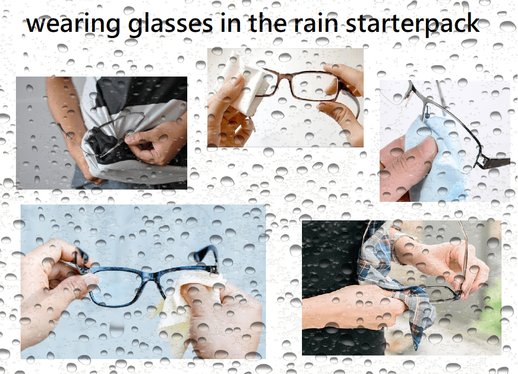 wearing glasses in the rain starterpack r/starterpacks
