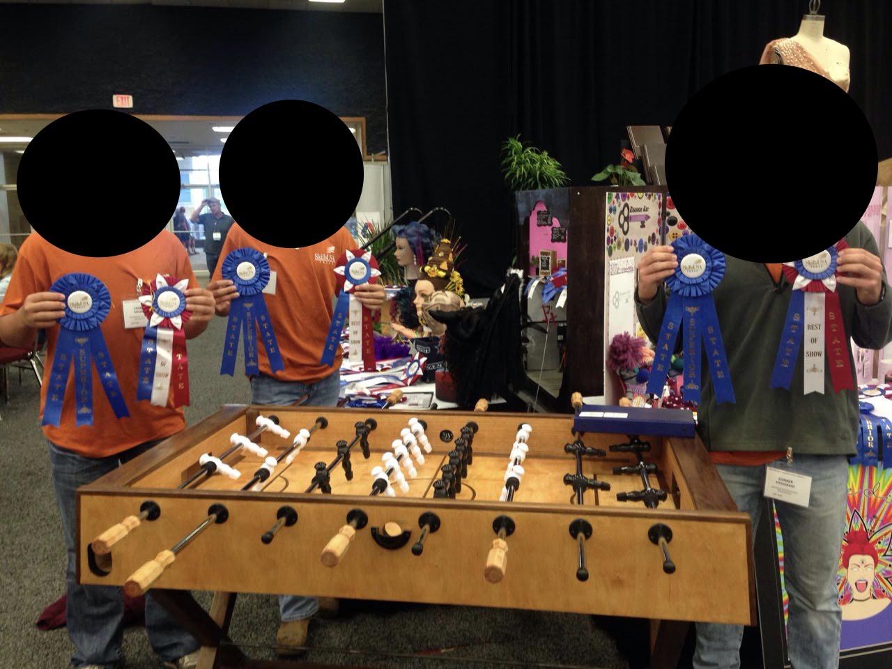 this is the foosball table i built my freshman year of high school school, really proud of this