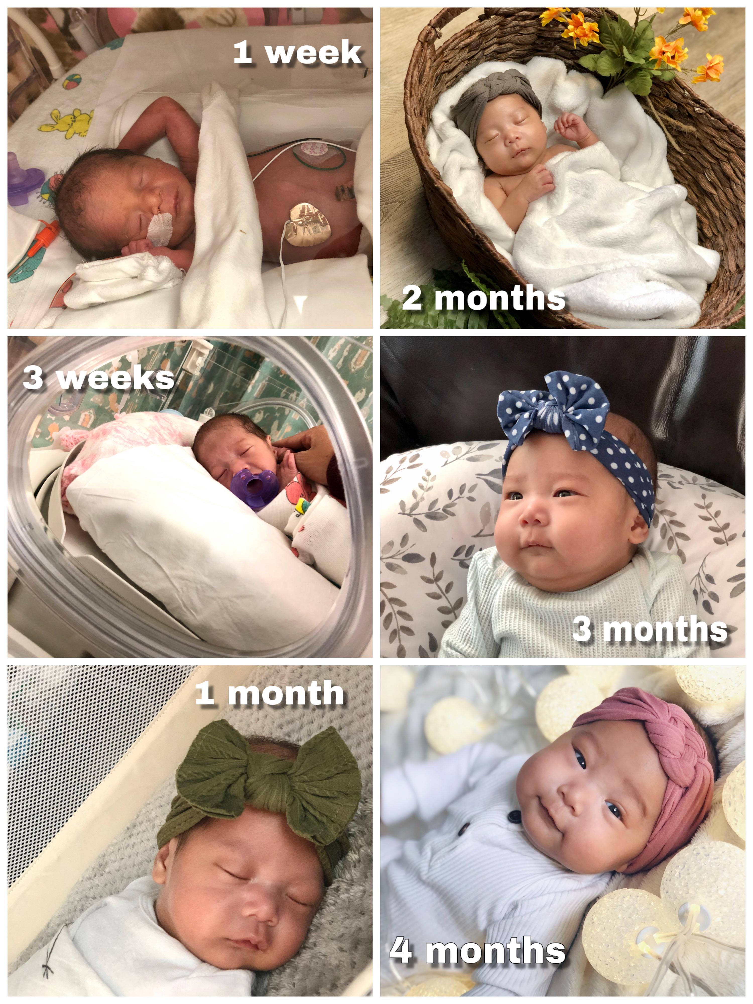 My 33+3 weeker who was born 3 lbs 7 oz is now 4 months weighing in at