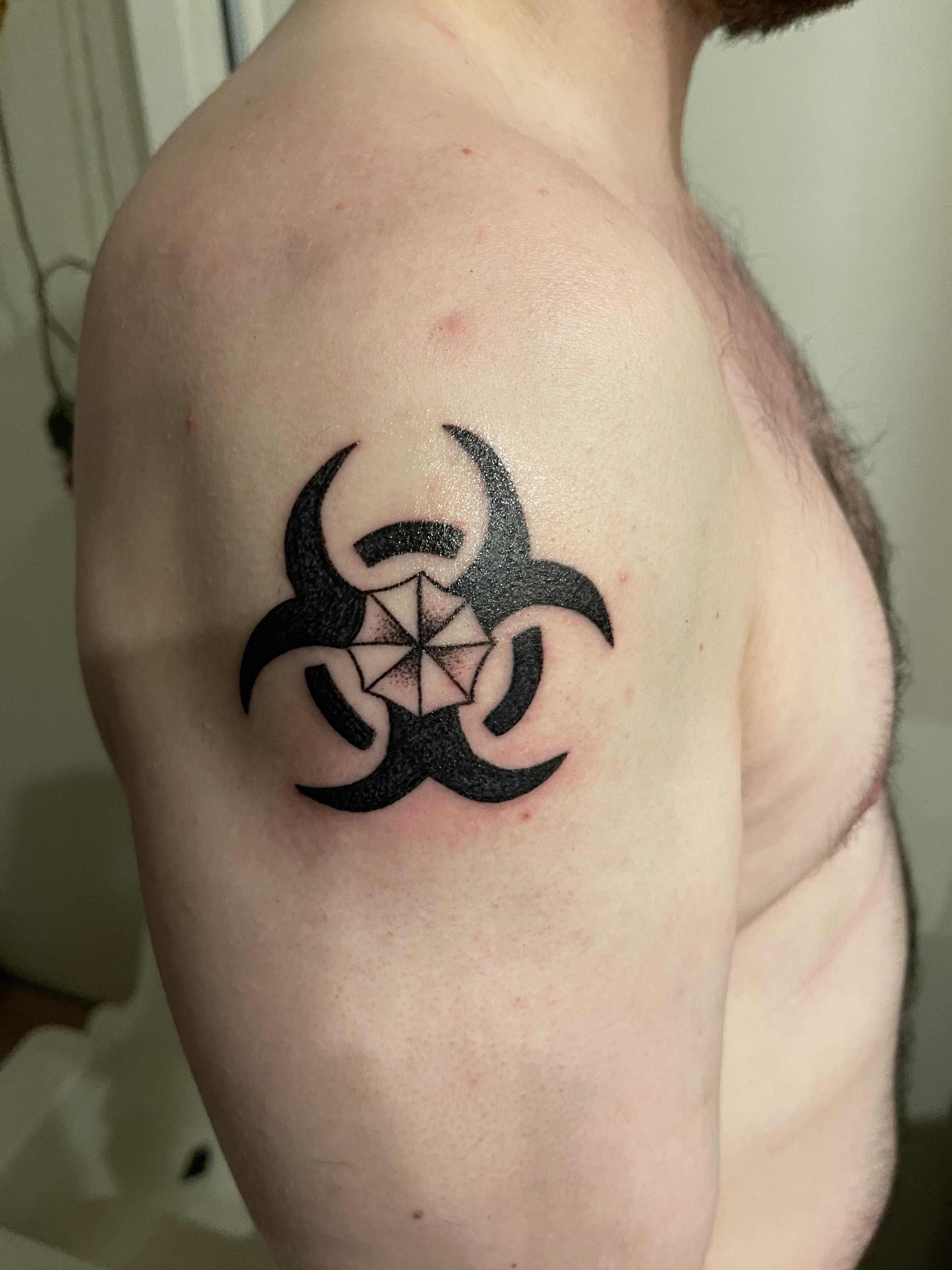 Biohazard Tattoo Shoulder