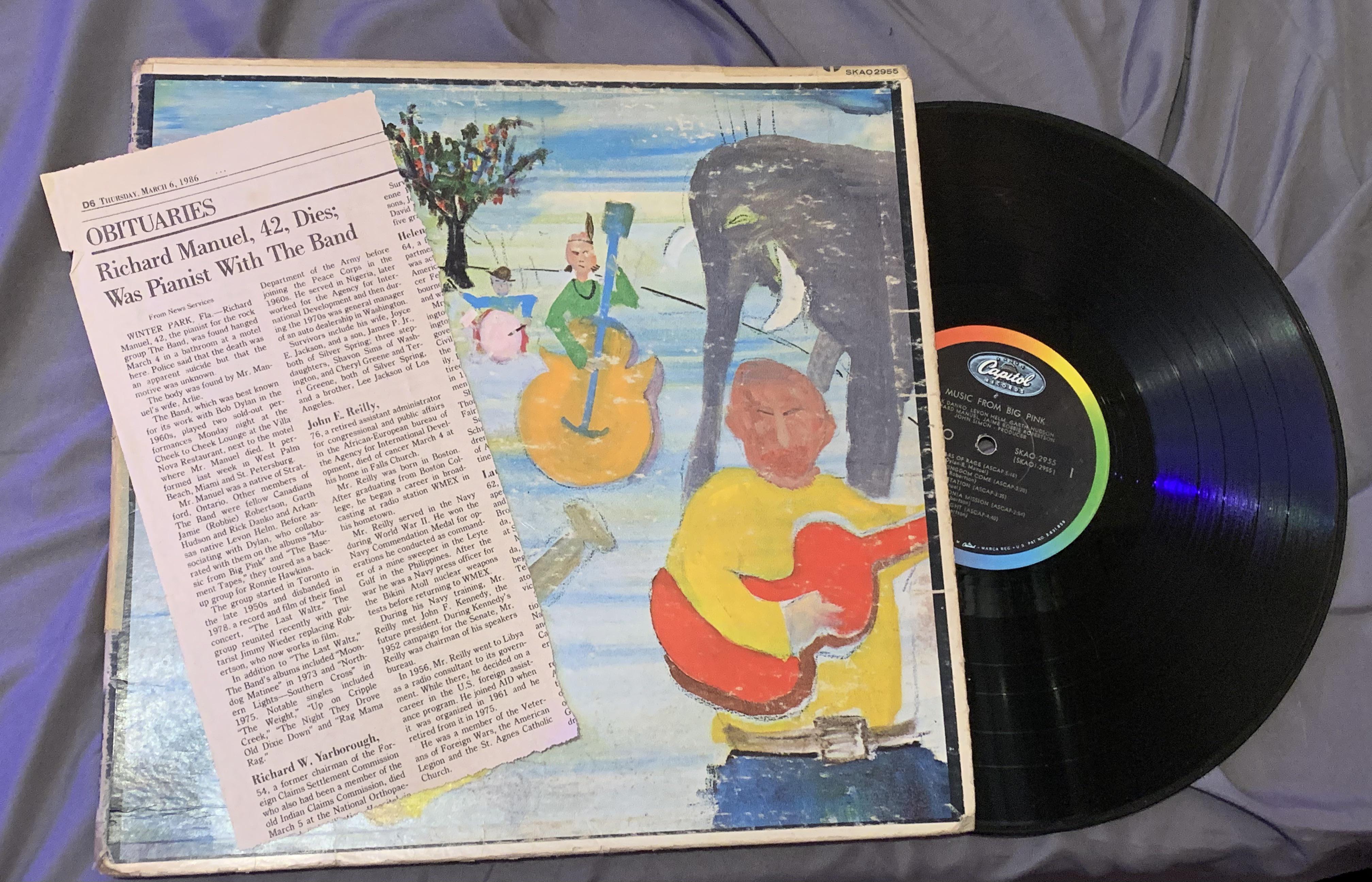 My Recently Purchased Copy of Music From Big Pink Came With a Newspaper