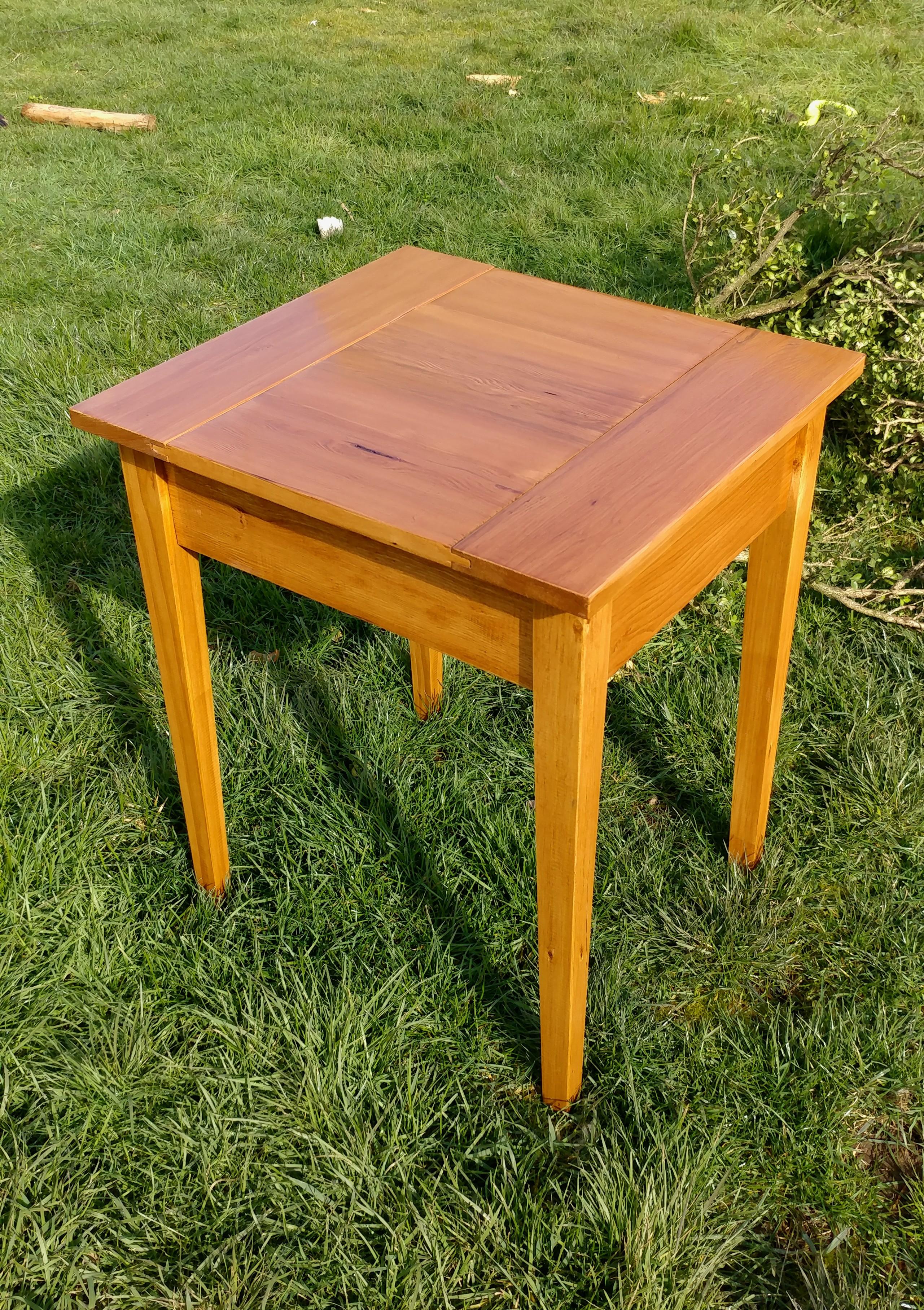 Completed my first woodworking project an end table made from scrap