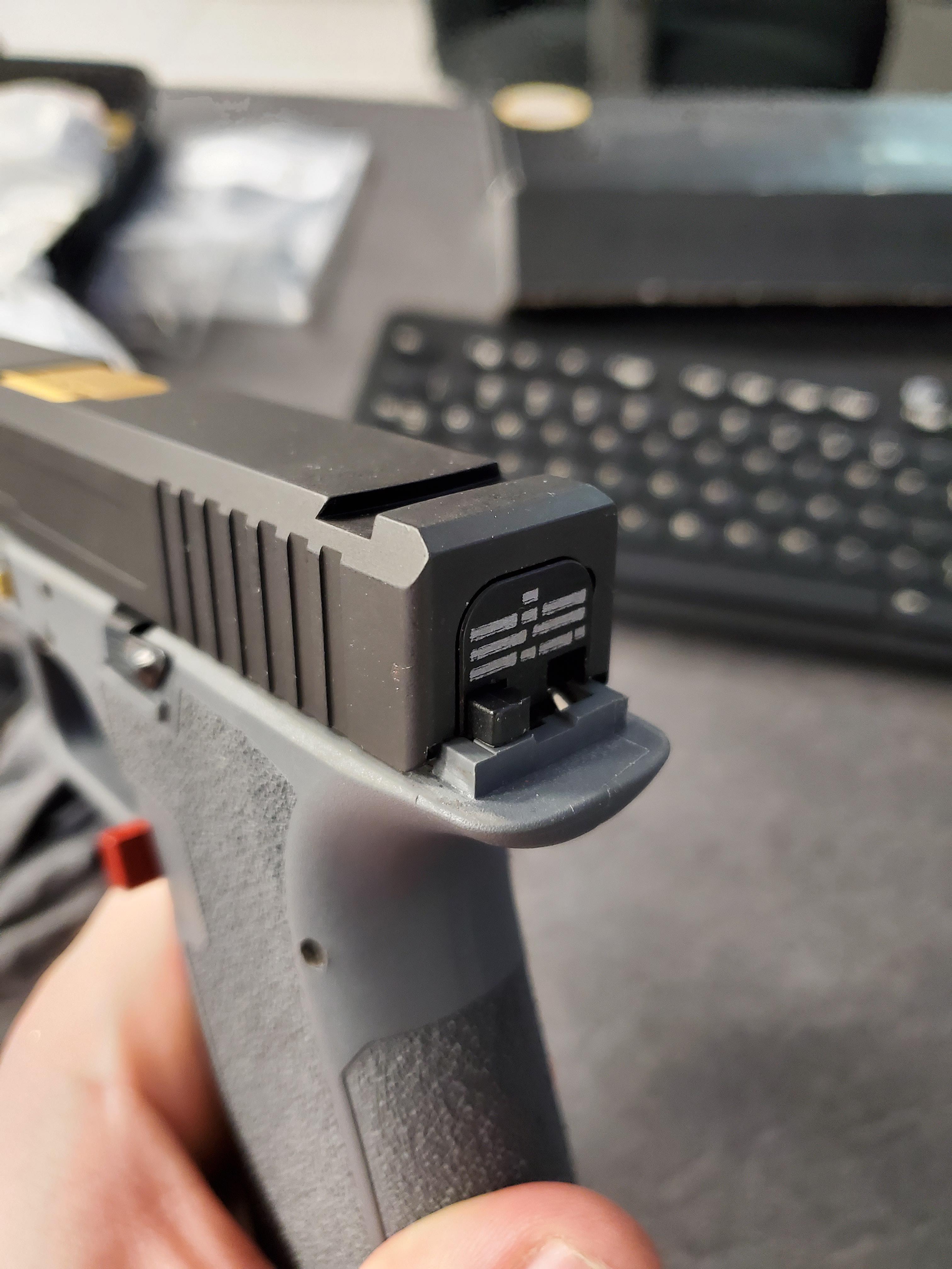 Slide goes on fine but won't go back any further. It feels like it's