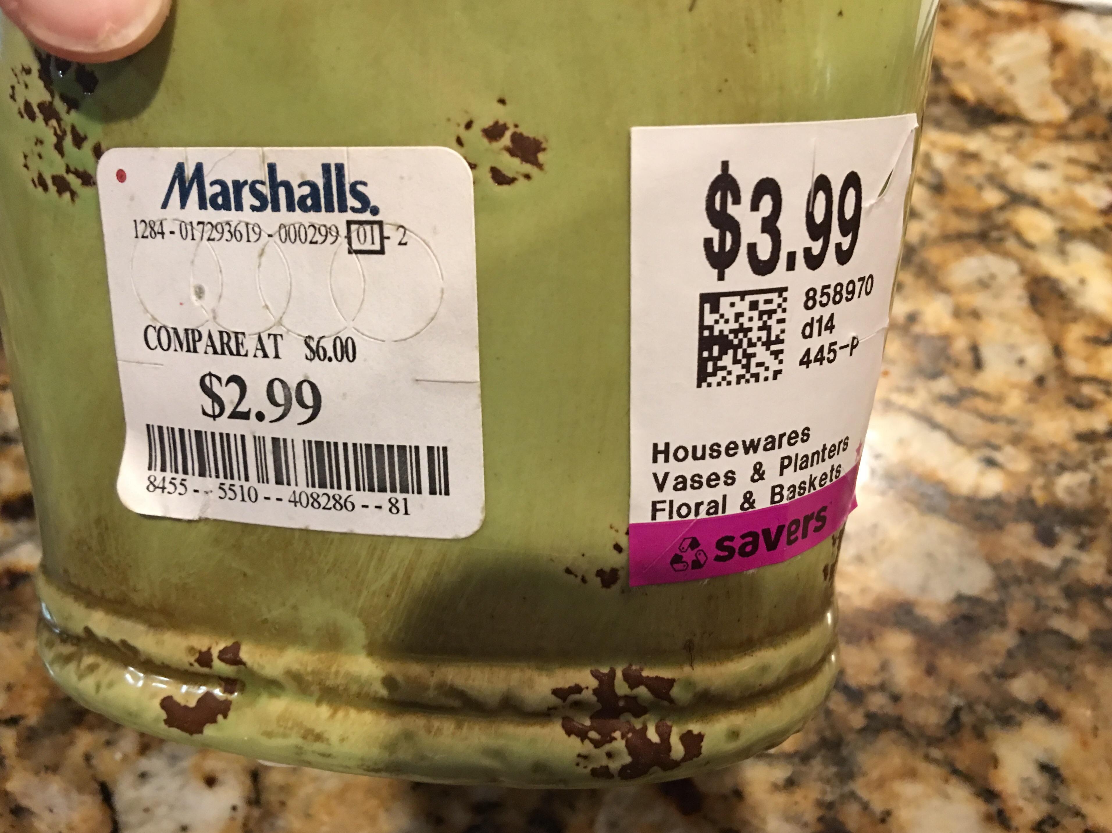 When the local thrift store charges more than the retail store. Second