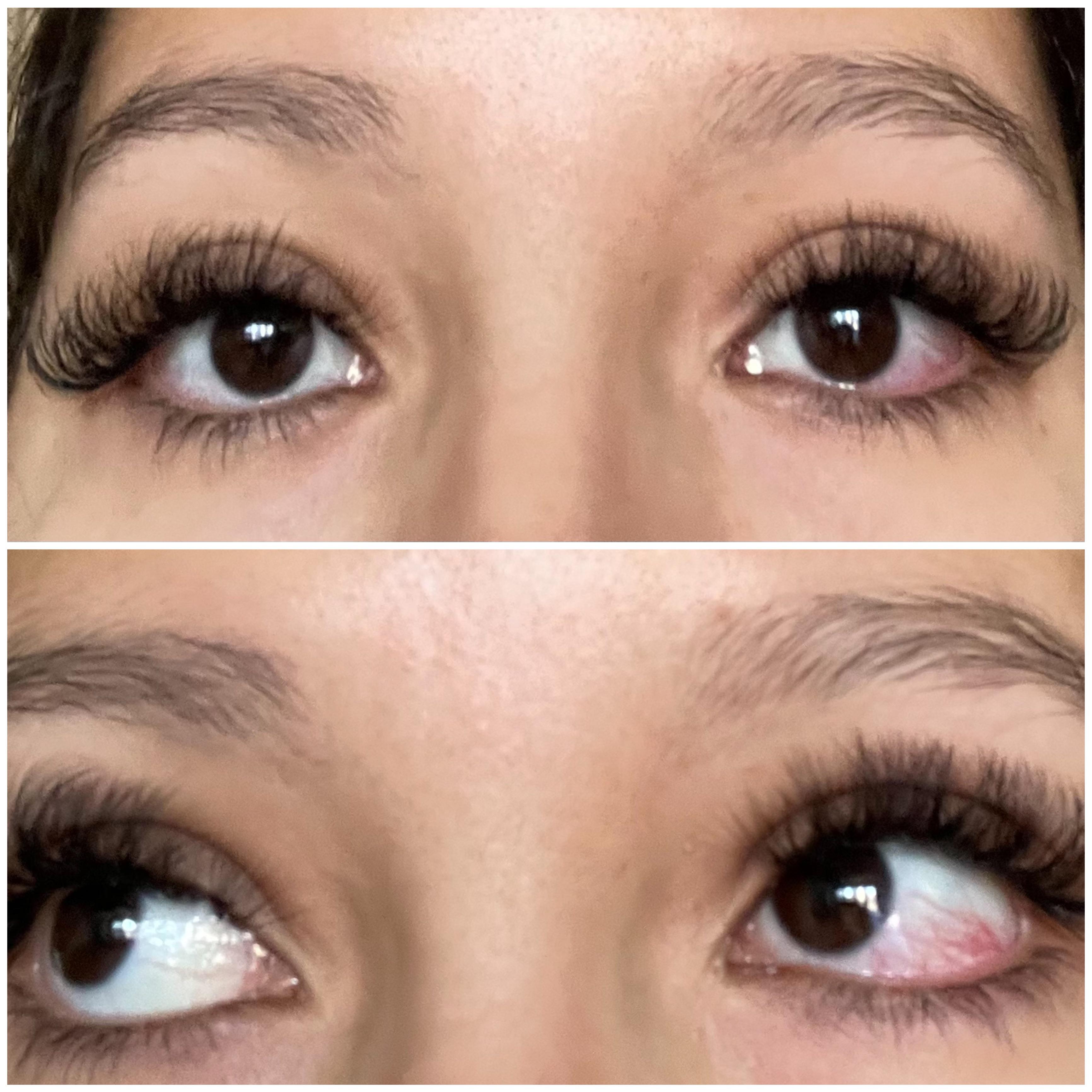 Got my first eyelash extensions yesterday. I think the glue got in my