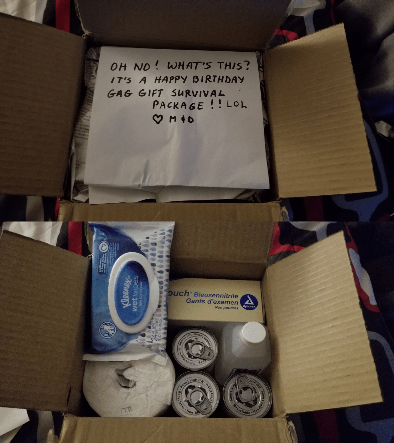 Quarantine birthday gift from my parents... they think they're so funny