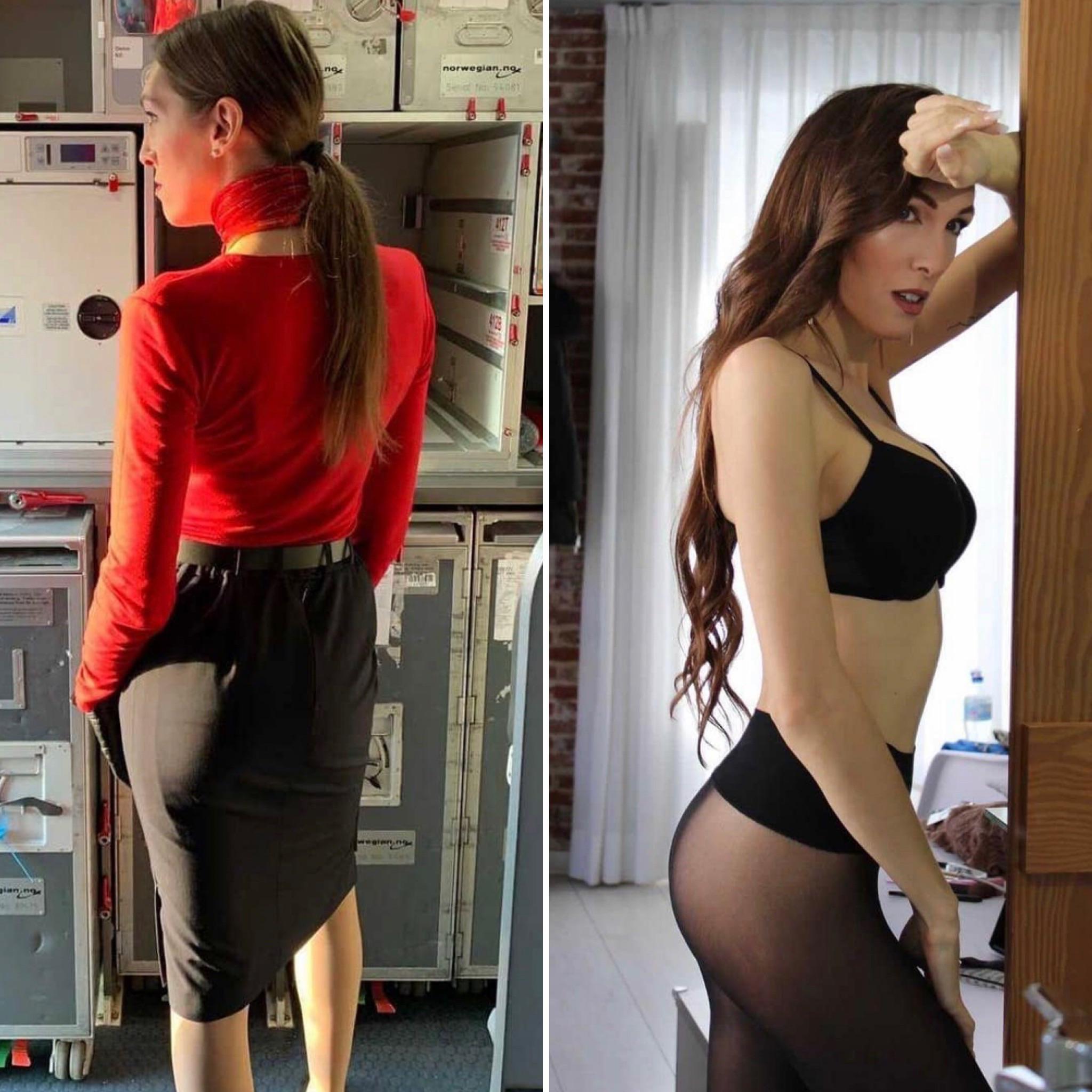 Uniform on/off : SexyFlightAttendants_